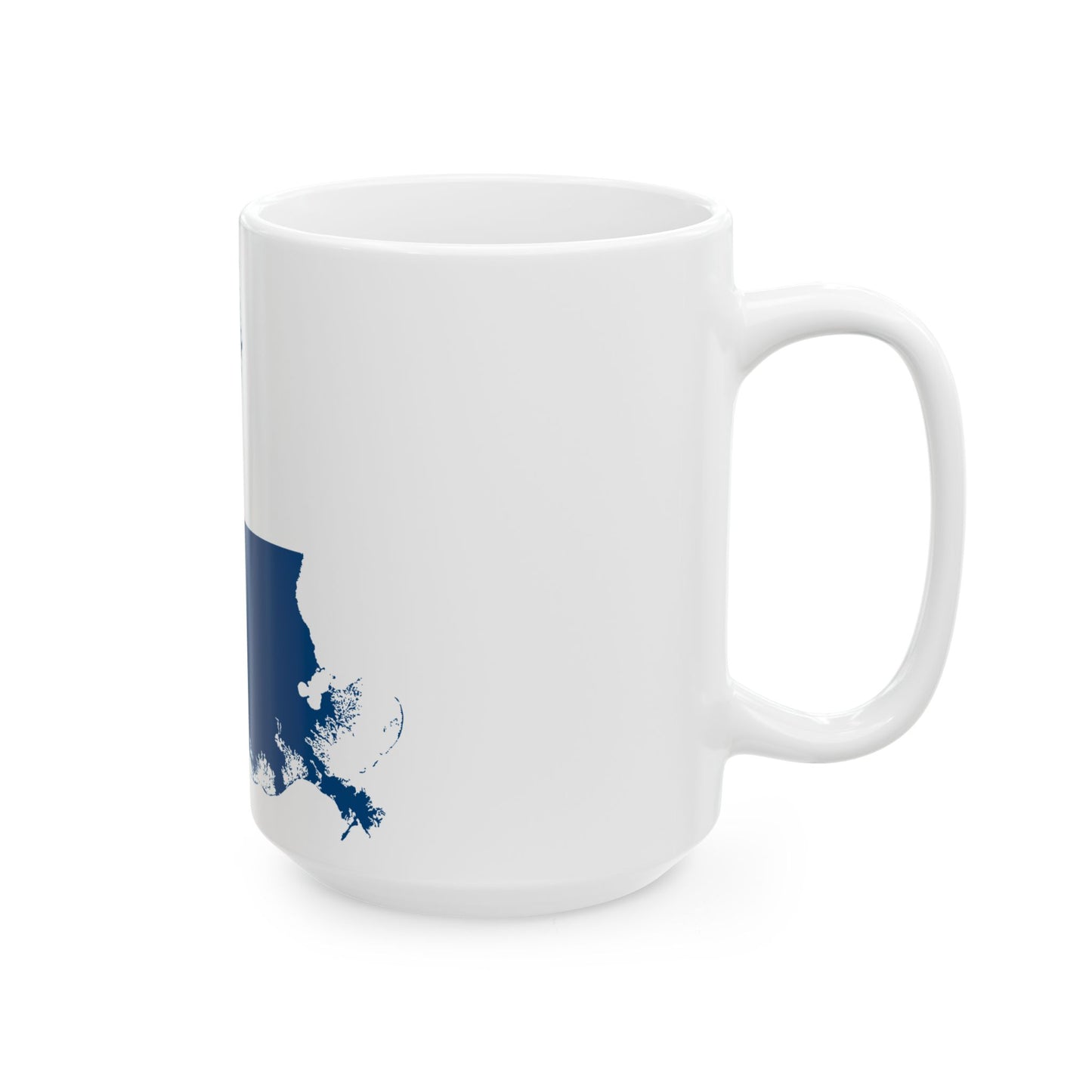Flag-map of Louisiana (United States) White Coffee Mug-Go Mug Yourself