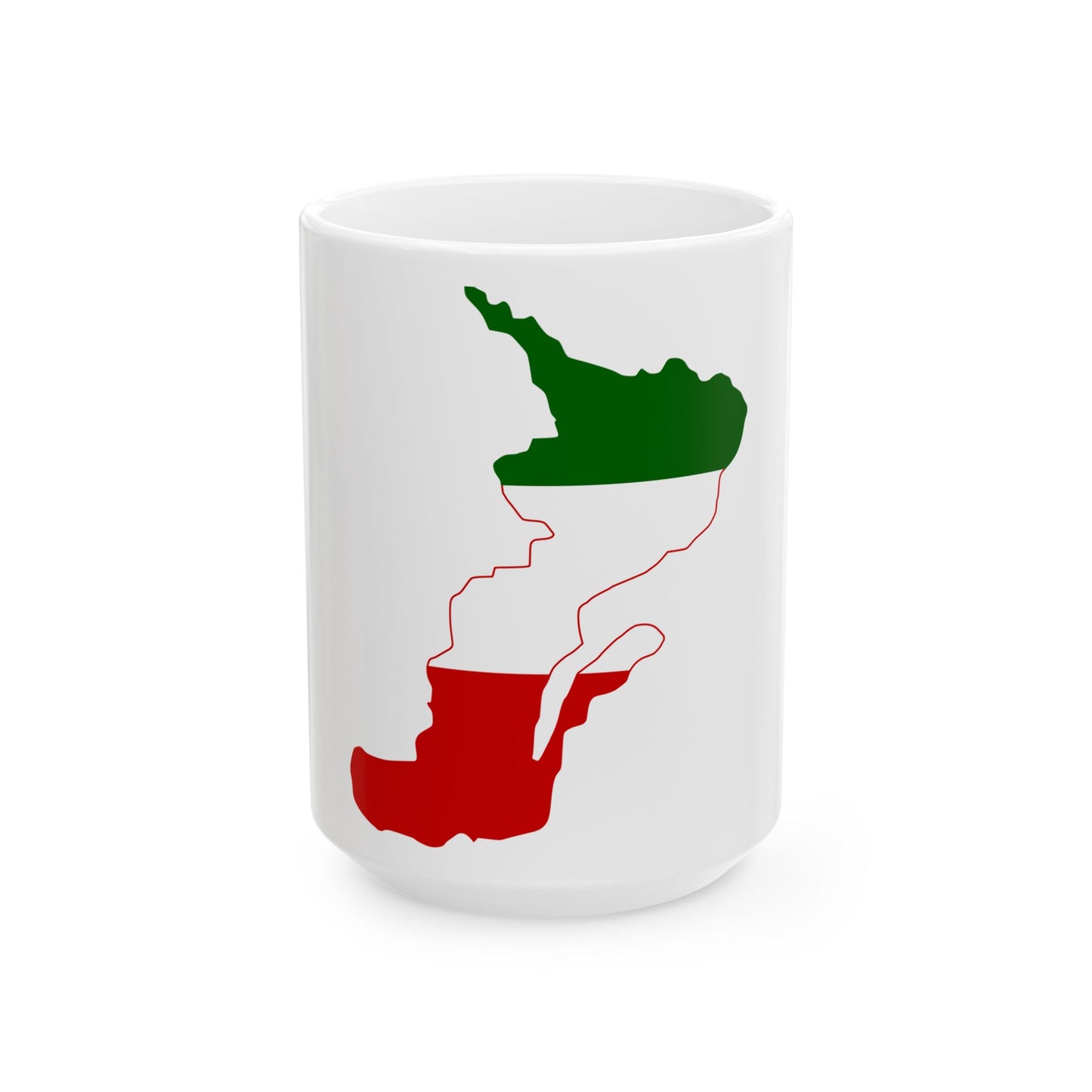 Flag-map of Lower Canada (Canada) White Coffee Mug-15oz-Go Mug Yourself