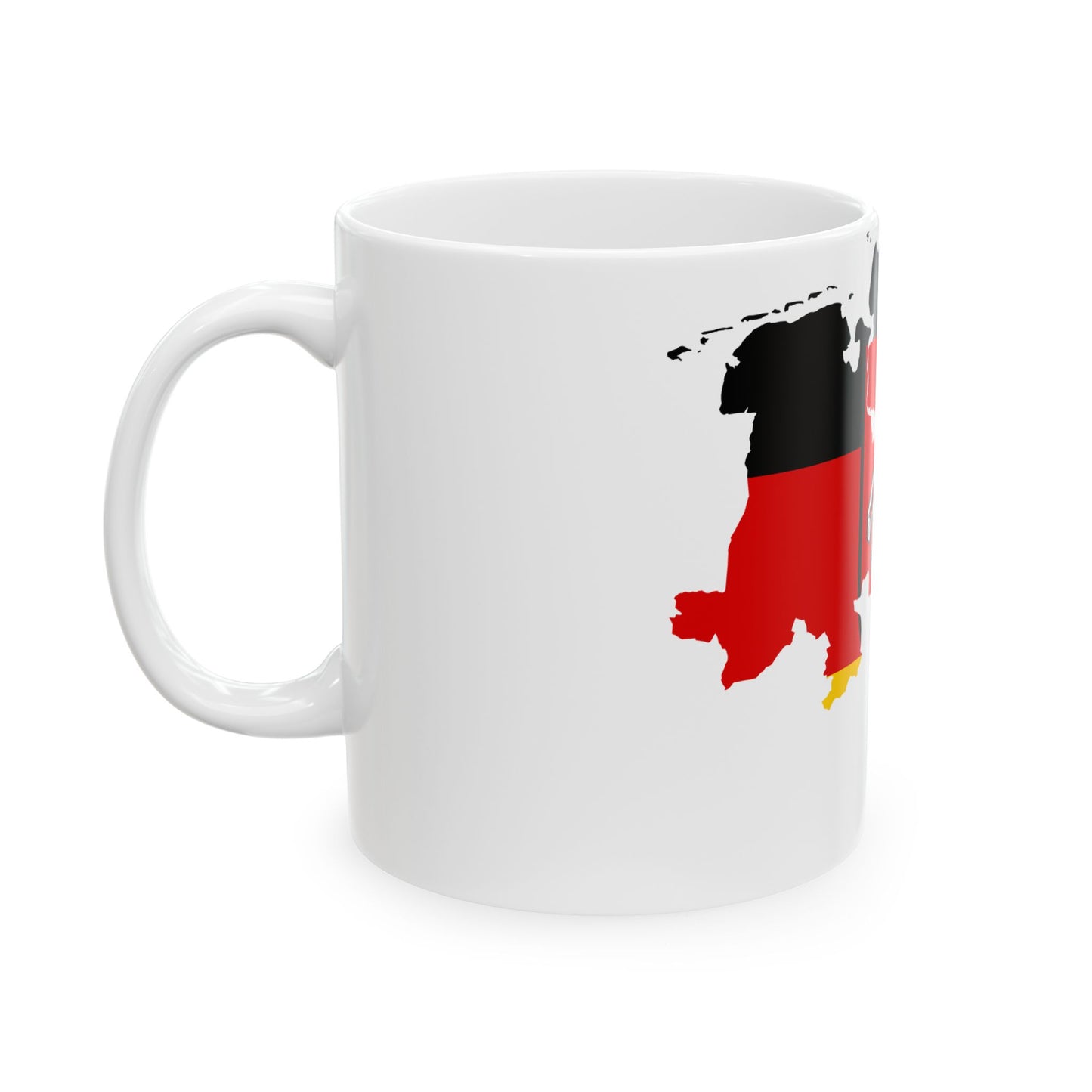 Flag map of Lower Saxony (Germany) White Coffee Mug-Go Mug Yourself