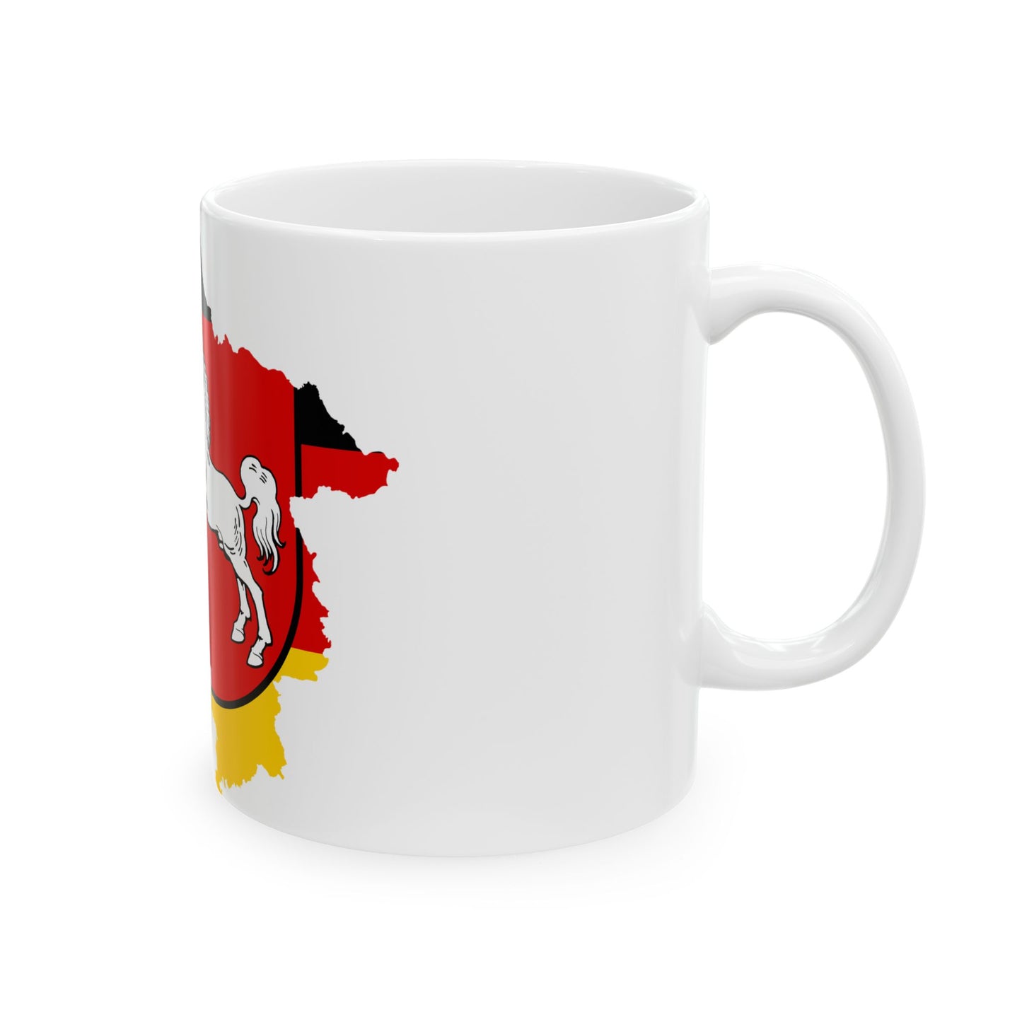 Flag map of Lower Saxony (Germany) White Coffee Mug-Go Mug Yourself