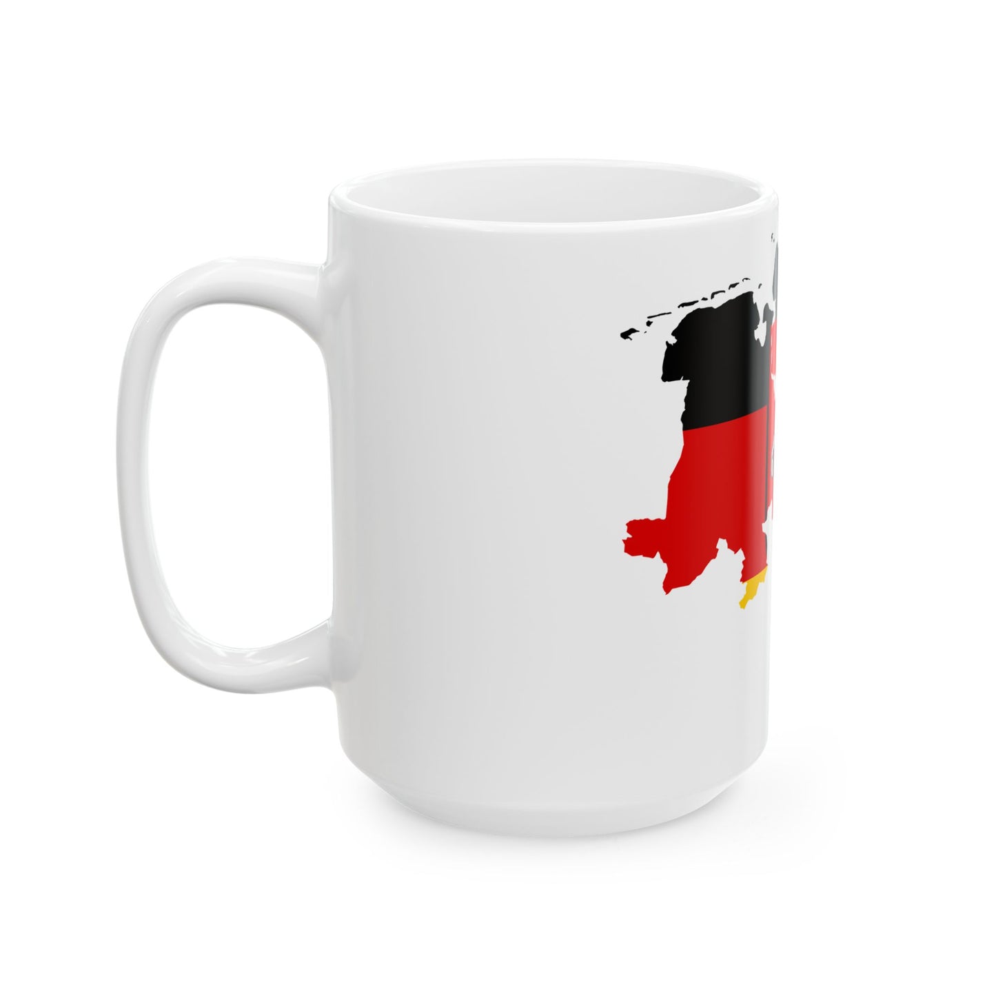 Flag map of Lower Saxony (Germany) White Coffee Mug-Go Mug Yourself