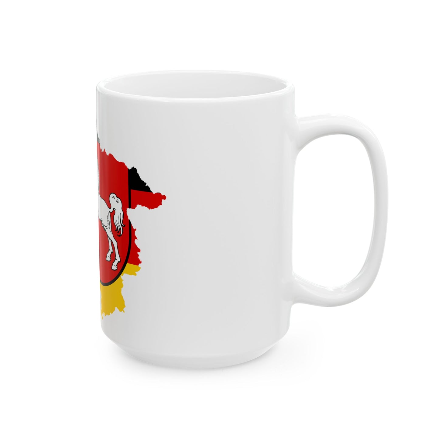 Flag map of Lower Saxony (Germany) White Coffee Mug-Go Mug Yourself