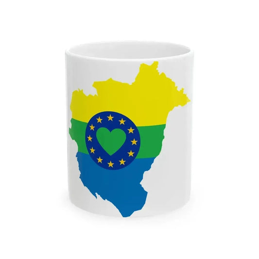 Flag map of Lunezia (Italy) White Coffee Mug 11oz - Go Mug Yourself