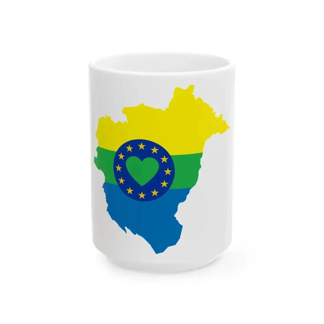 Flag map of Lunezia (Italy) White Coffee Mug 15oz - Go Mug Yourself