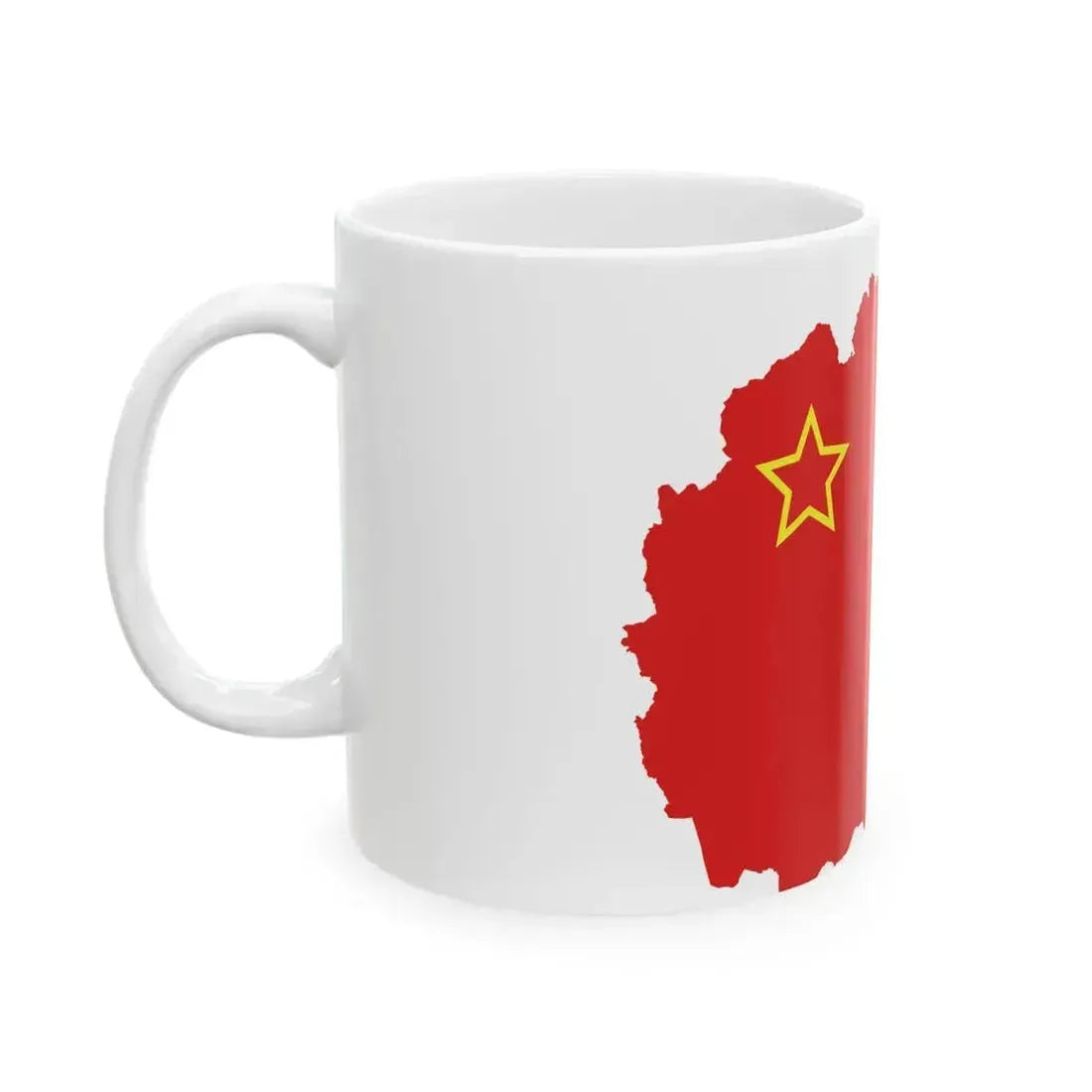 Flag map of Macedonia 1963-1991 (North Macedonia) White Coffee Mug - Go Mug Yourself