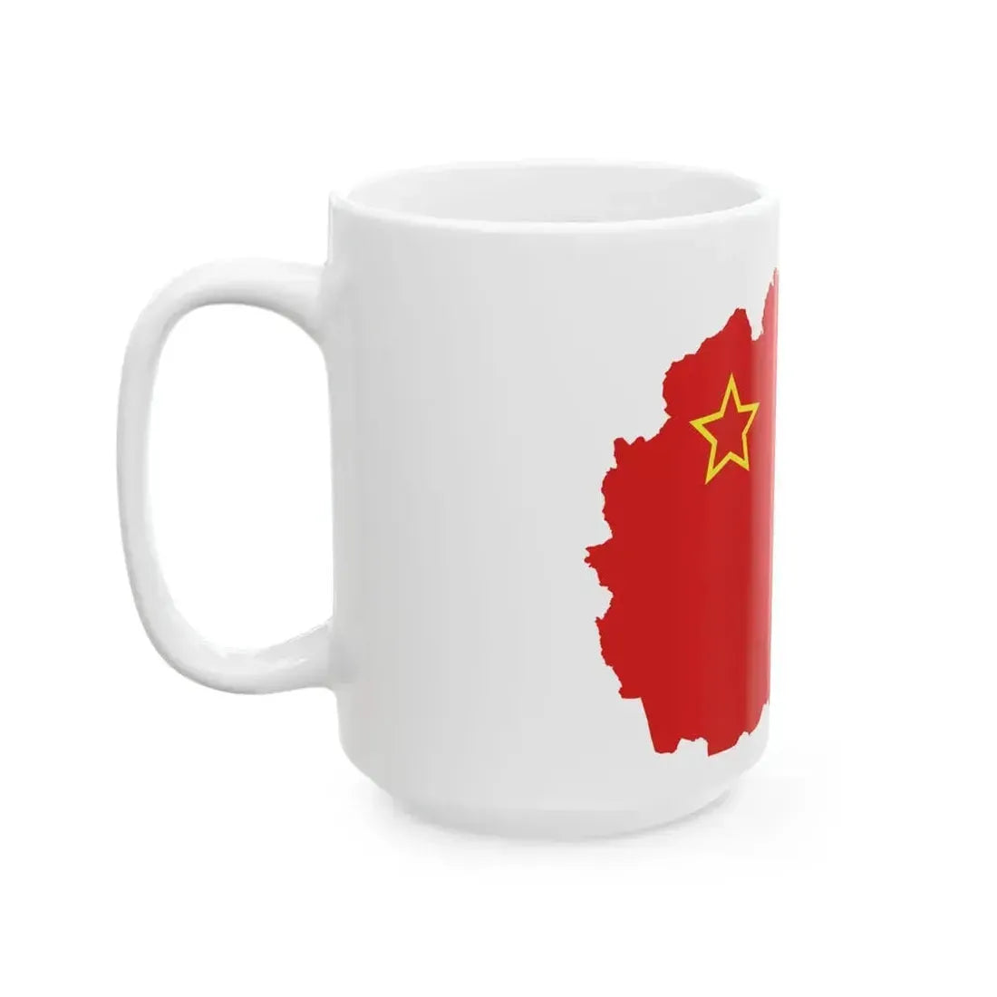 Flag map of Macedonia 1963-1991 (North Macedonia) White Coffee Mug - Go Mug Yourself