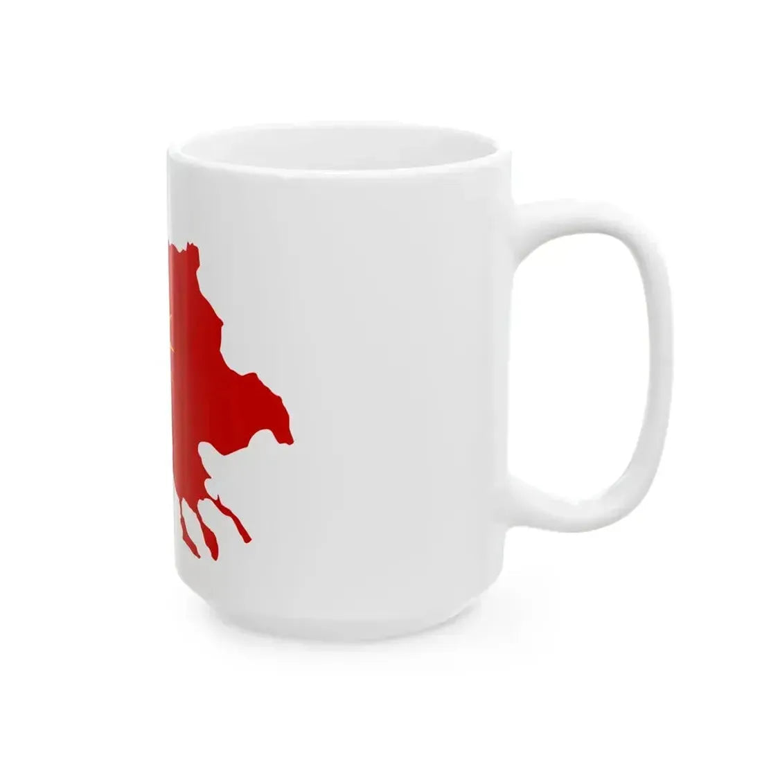 Flag map of Macedonia with Vergina Sun (North Macedonia) White Coffee Mug - Go Mug Yourself