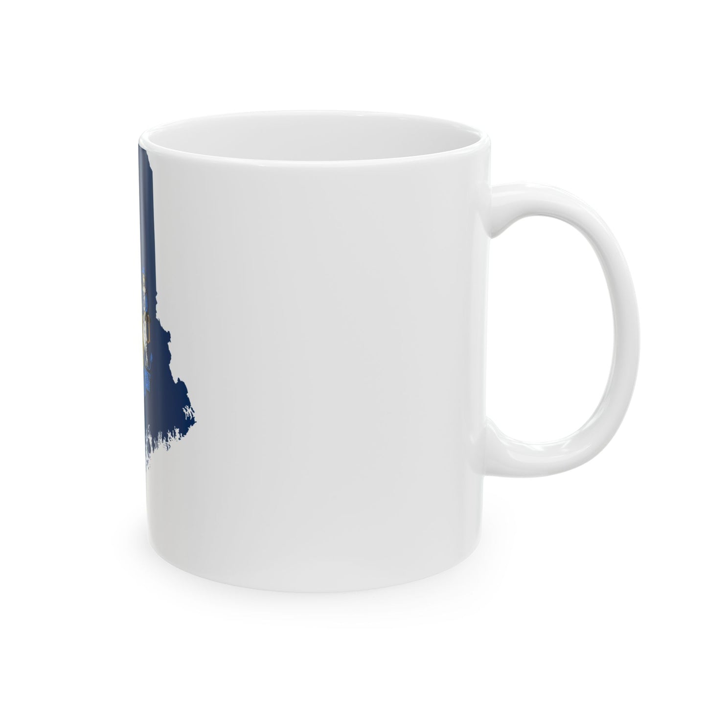 Flag map of Maine (United States) White Coffee Mug-Go Mug Yourself