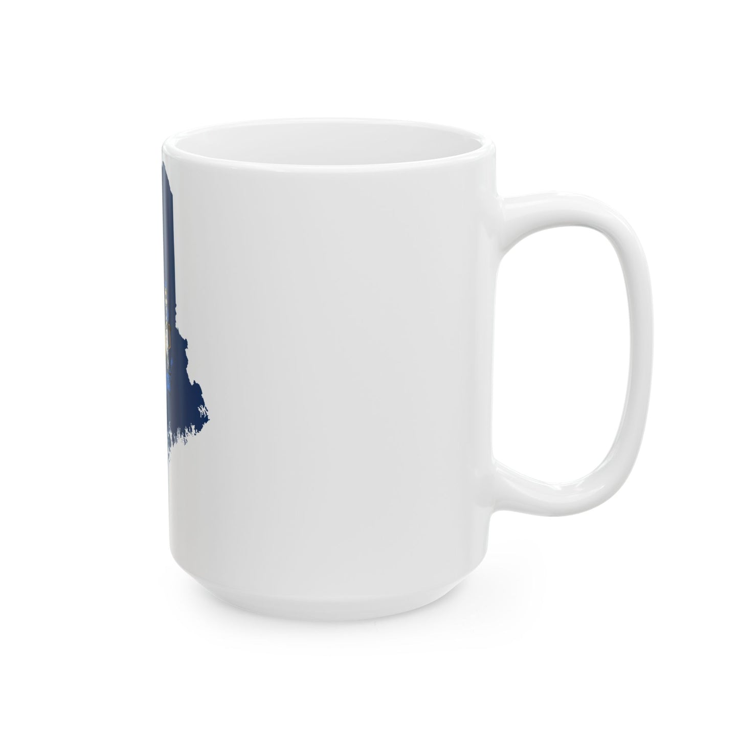 Flag map of Maine (United States) White Coffee Mug-Go Mug Yourself