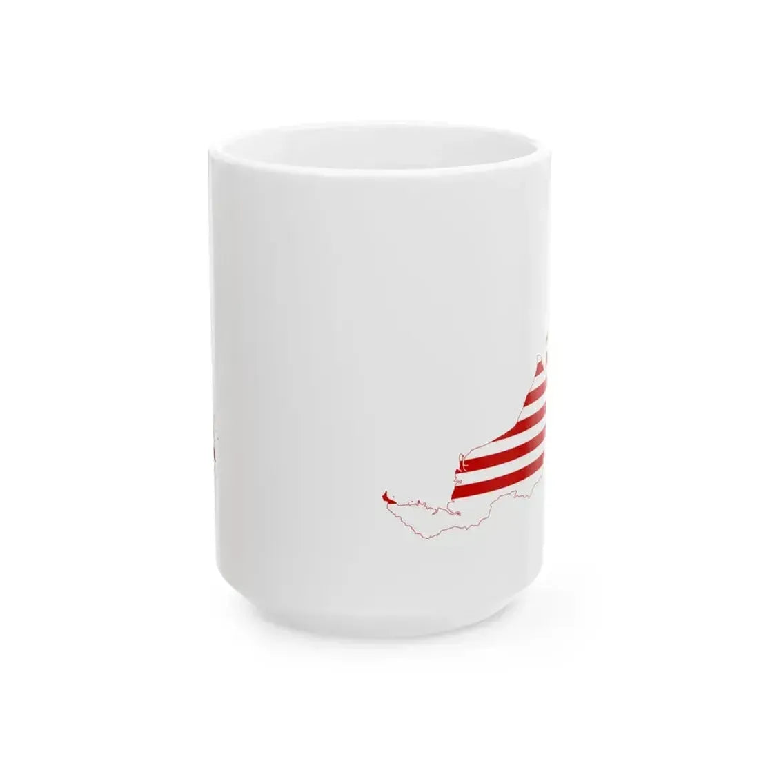 Flag map of Malaysia (Malaysia) White Coffee Mug 15oz - Go Mug Yourself