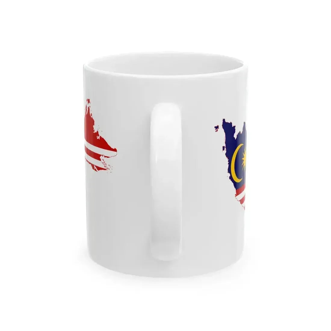Flag map of Malaysia (Malaysia) White Coffee Mug - Go Mug Yourself