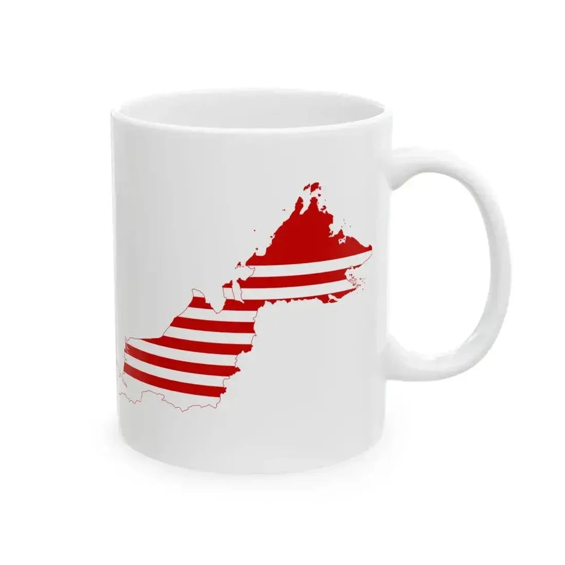 Flag map of Malaysia (Malaysia) White Coffee Mug - Go Mug Yourself