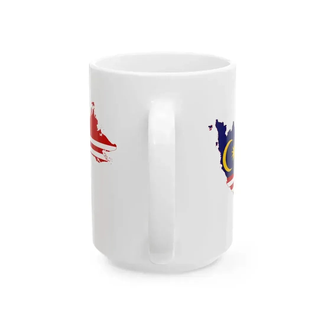 Flag map of Malaysia (Malaysia) White Coffee Mug - Go Mug Yourself