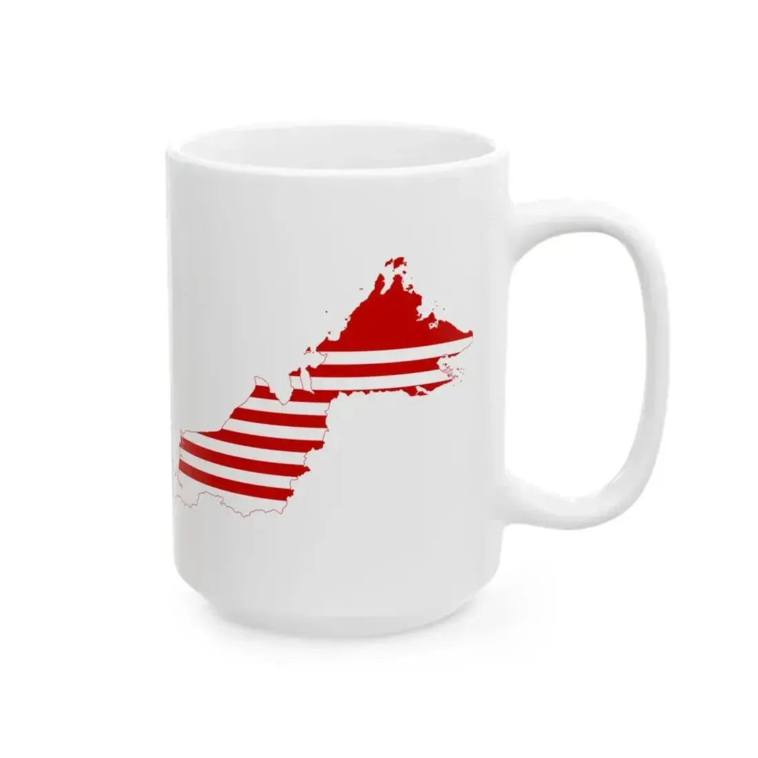 Flag map of Malaysia (Malaysia) White Coffee Mug - Go Mug Yourself
