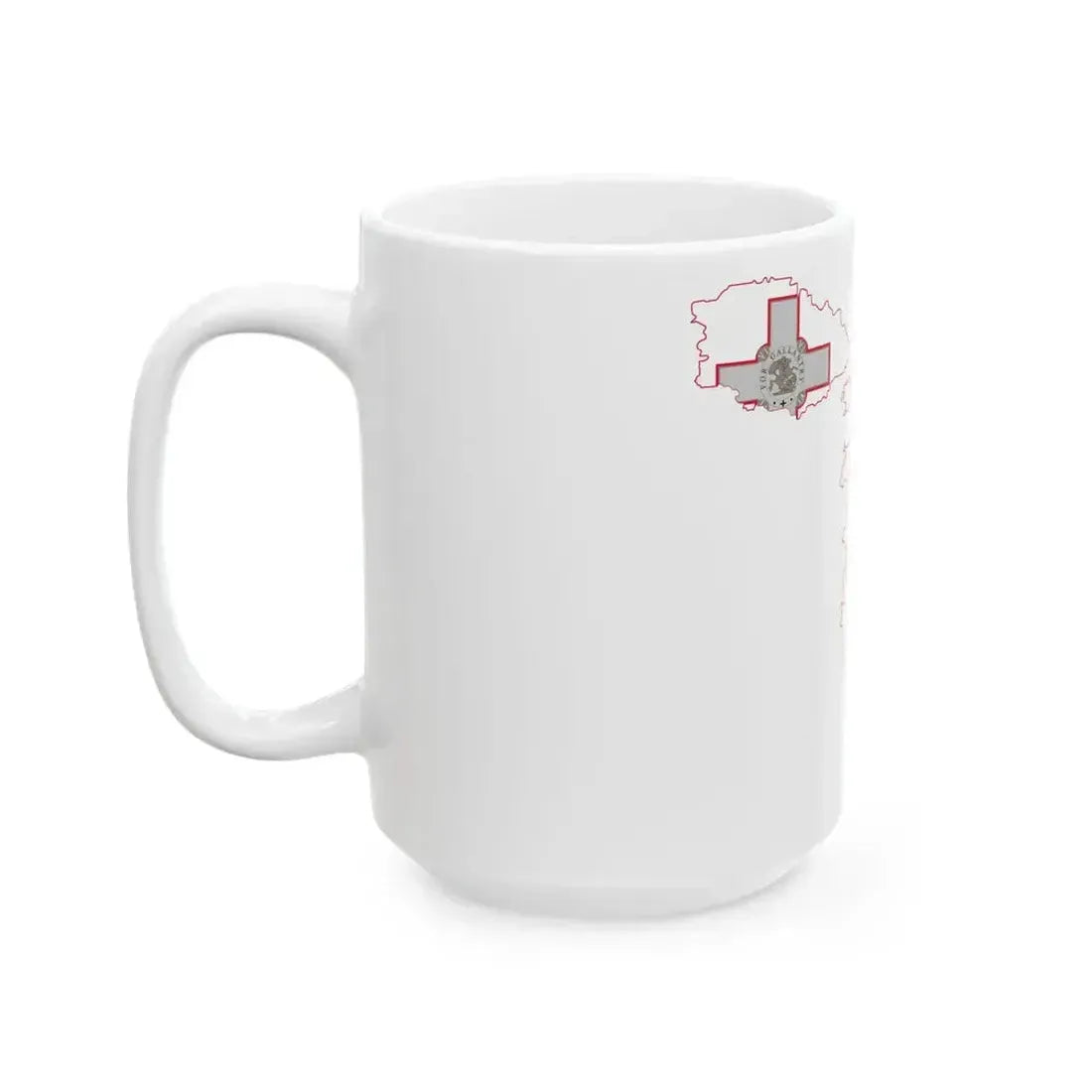 Flag map of Malta (Malta) White Coffee Mug - Go Mug Yourself