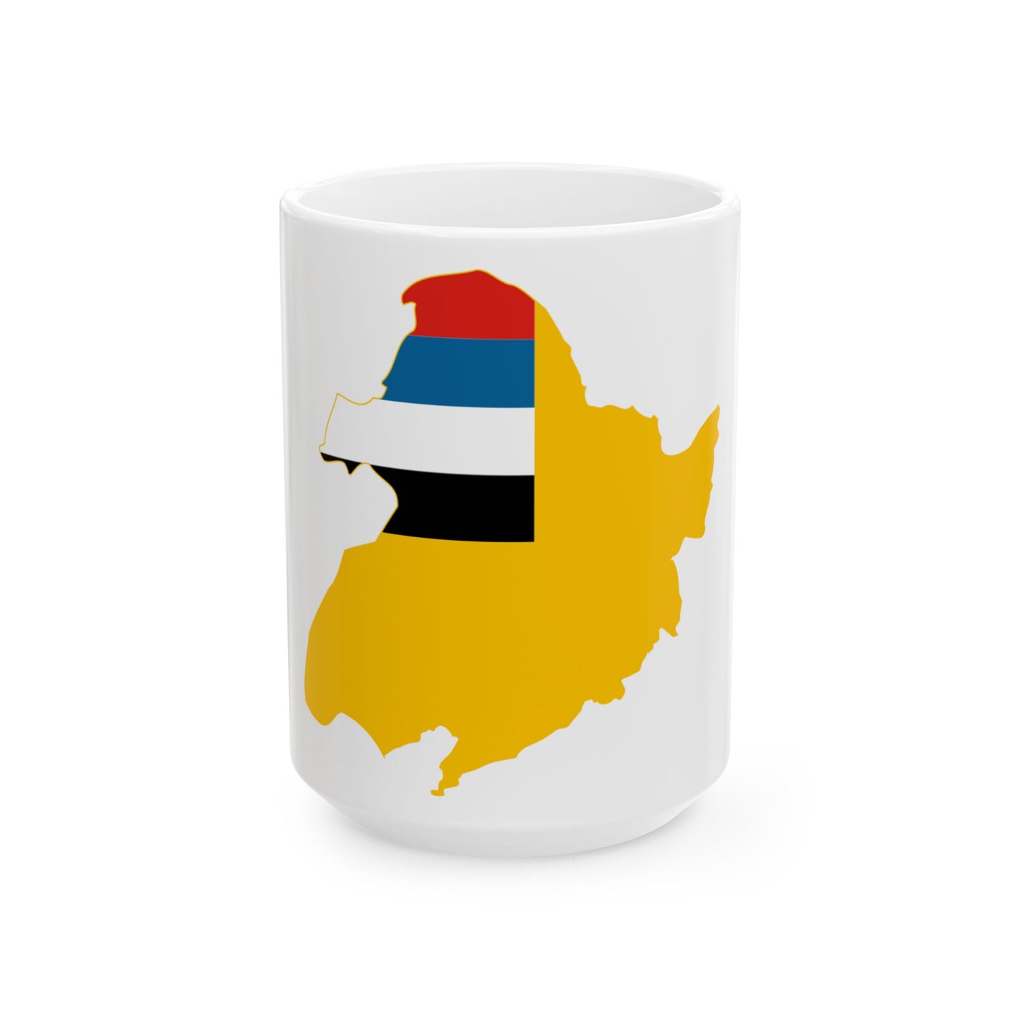 Flag map of Manchukuo 1932-1945 (China) White Coffee Mug-15oz-Go Mug Yourself