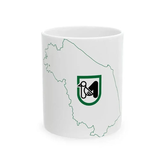 Flag map of Marche (Italy) White Coffee Mug 11oz - Go Mug Yourself