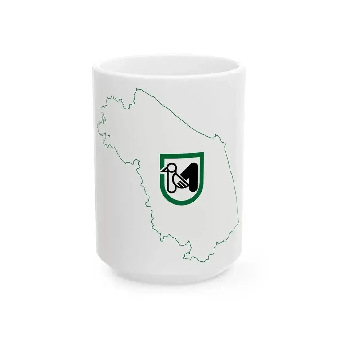 Flag map of Marche (Italy) White Coffee Mug 15oz - Go Mug Yourself