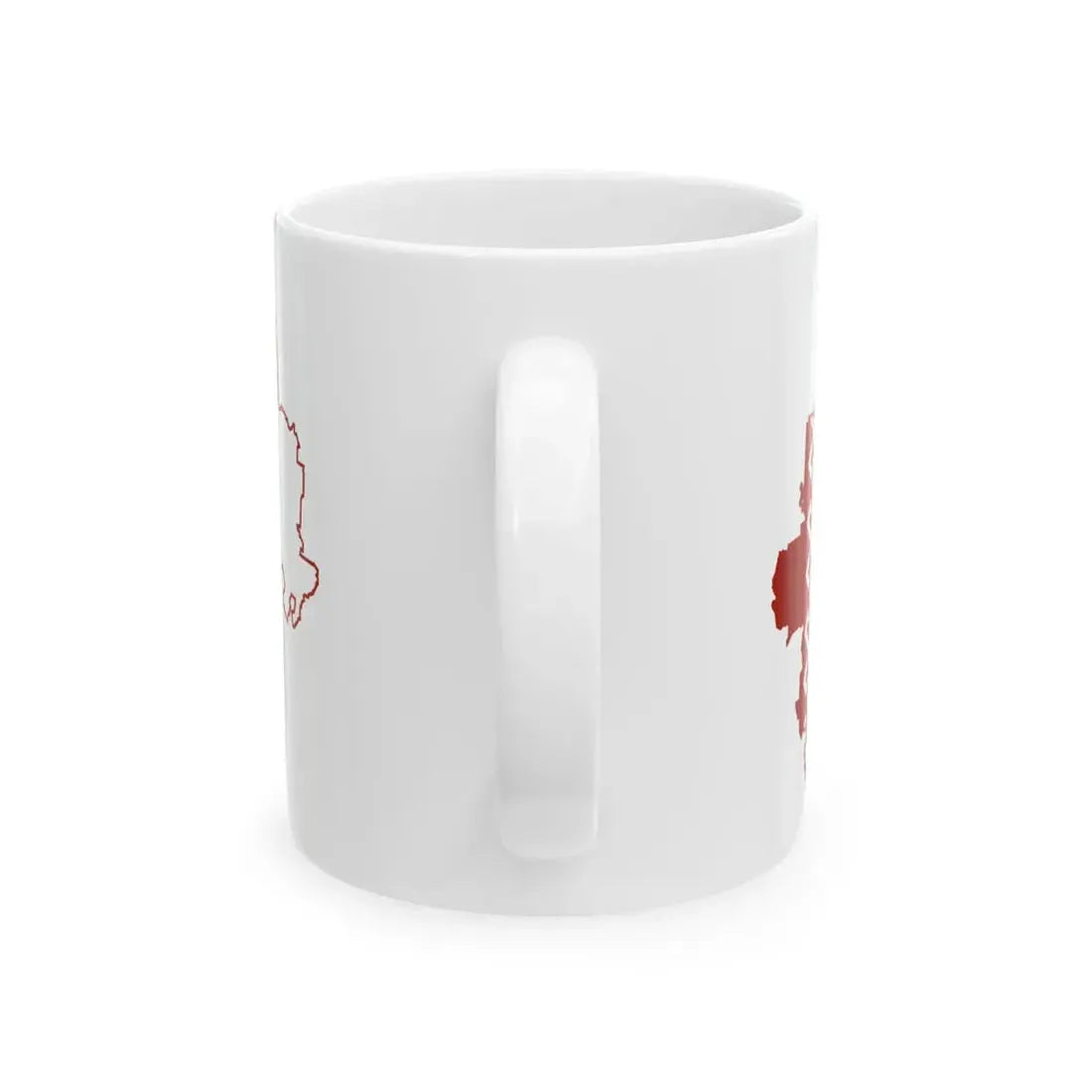 Flag-map of Mari El (Russia) White Coffee Mug - Go Mug Yourself