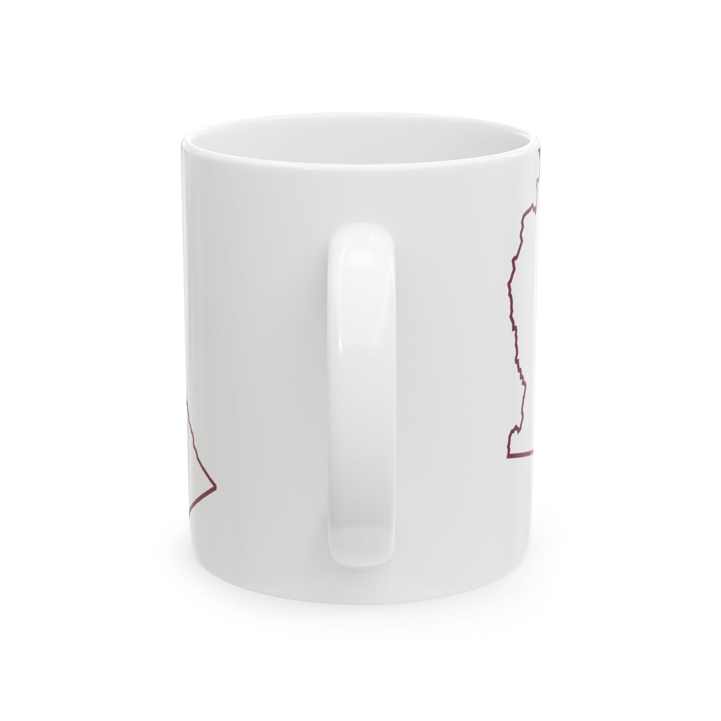 Flag map of Marion County West Virginia (United States) White Coffee Mug-Go Mug Yourself