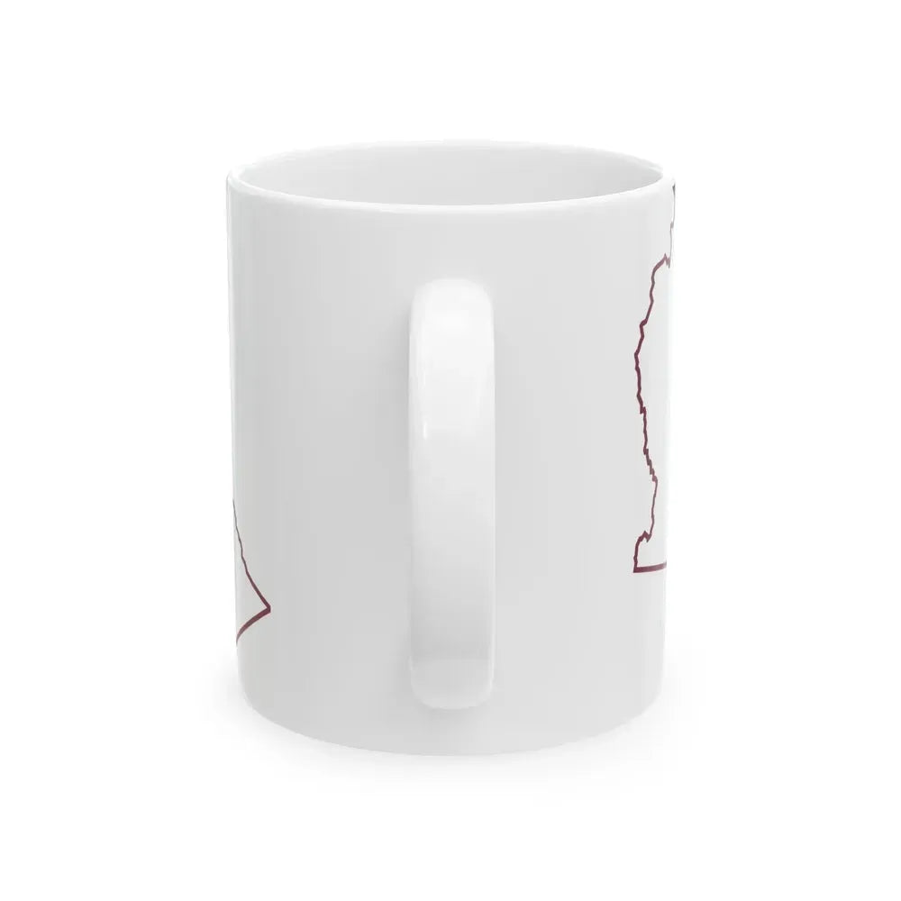 Flag map of Marion County West Virginia (United States) White Coffee Mug - Go Mug Yourself
