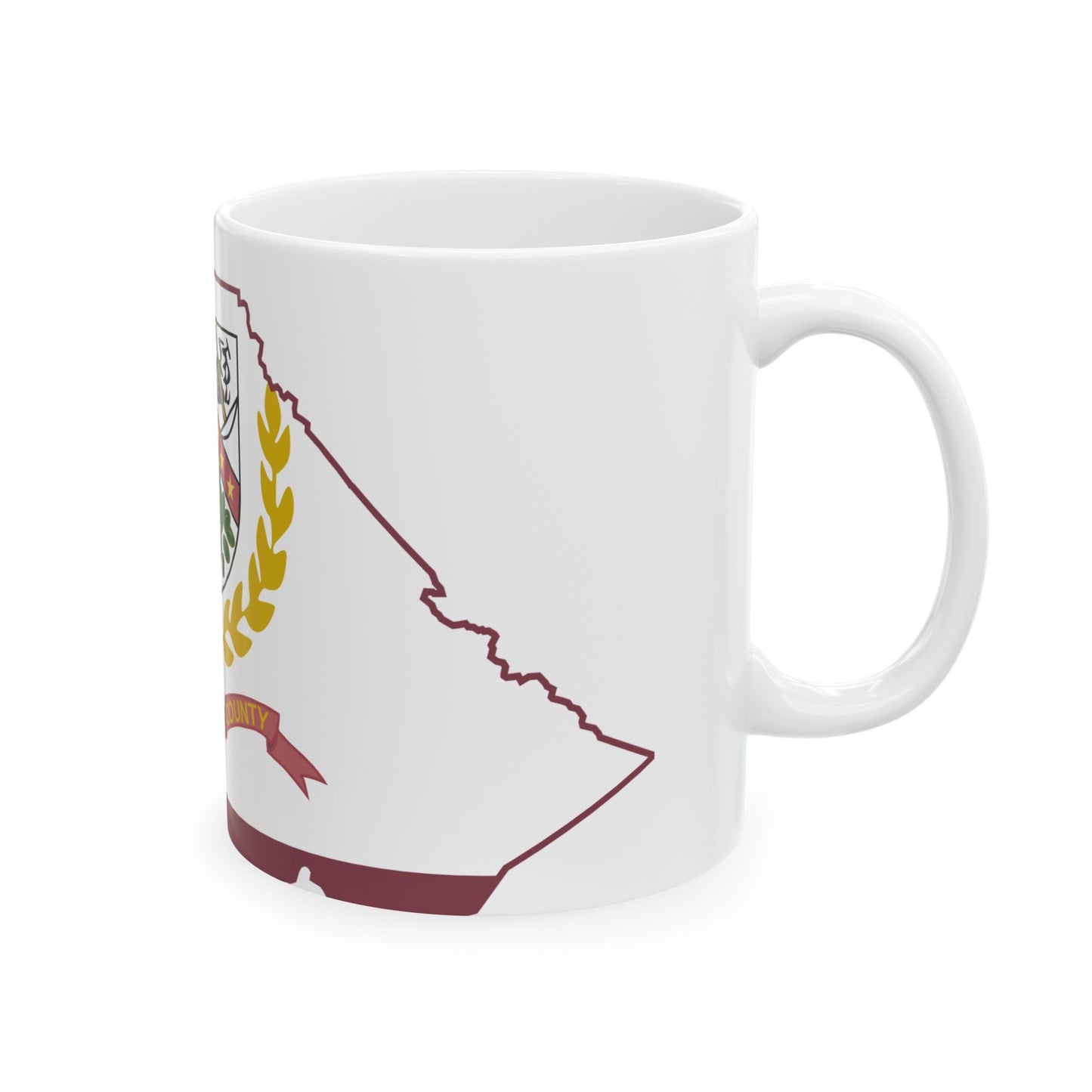 Flag map of Marion County West Virginia (United States) White Coffee Mug-Go Mug Yourself