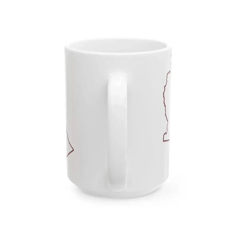 Flag map of Marion County West Virginia (United States) White Coffee Mug - Go Mug Yourself