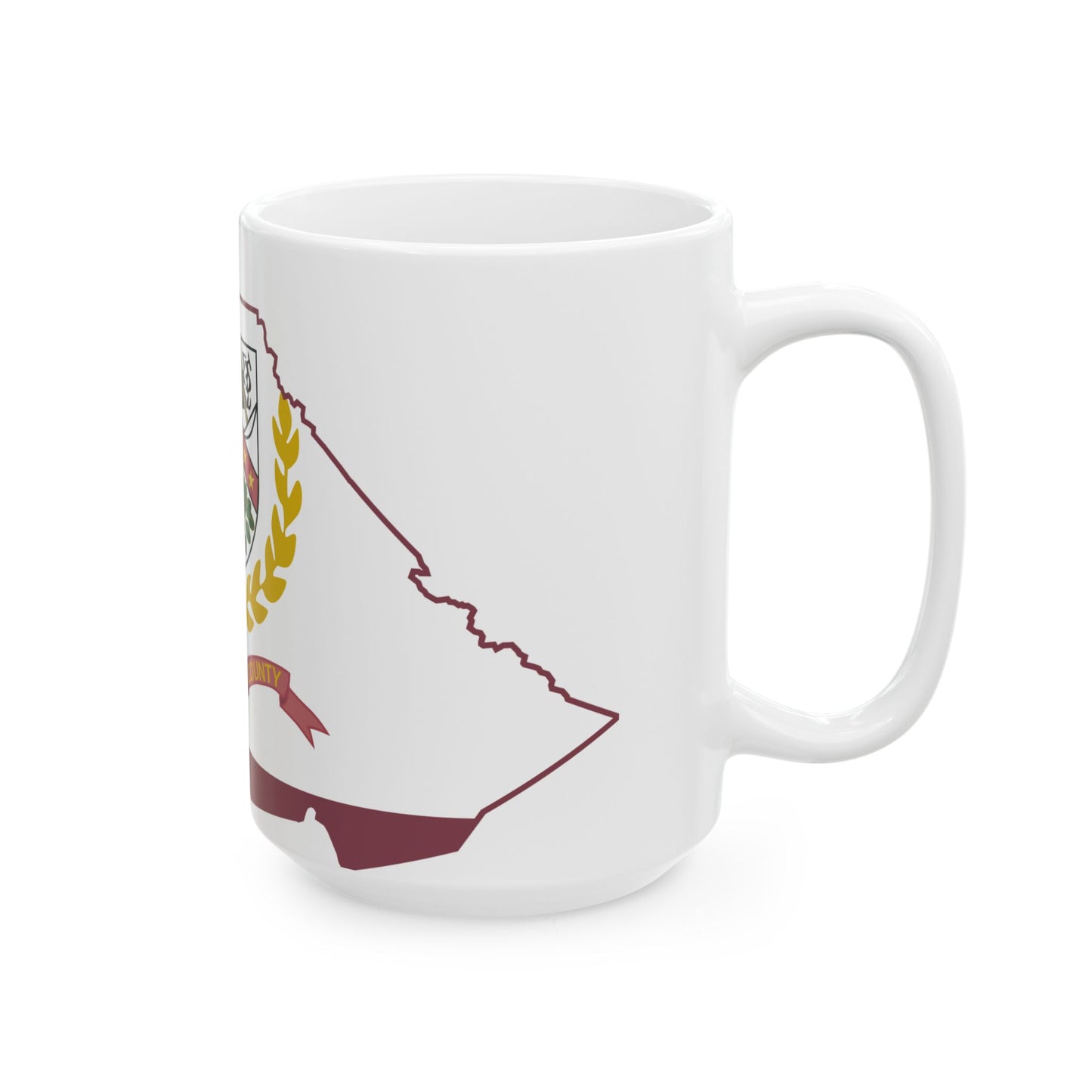 Flag map of Marion County West Virginia (United States) White Coffee Mug-Go Mug Yourself