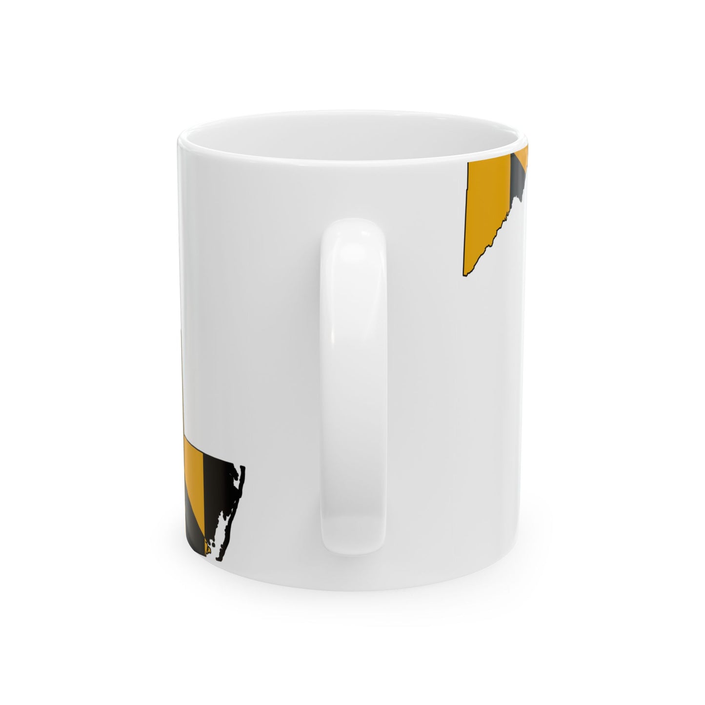 Flag-map of Maryland (United States) White Coffee Mug-Go Mug Yourself