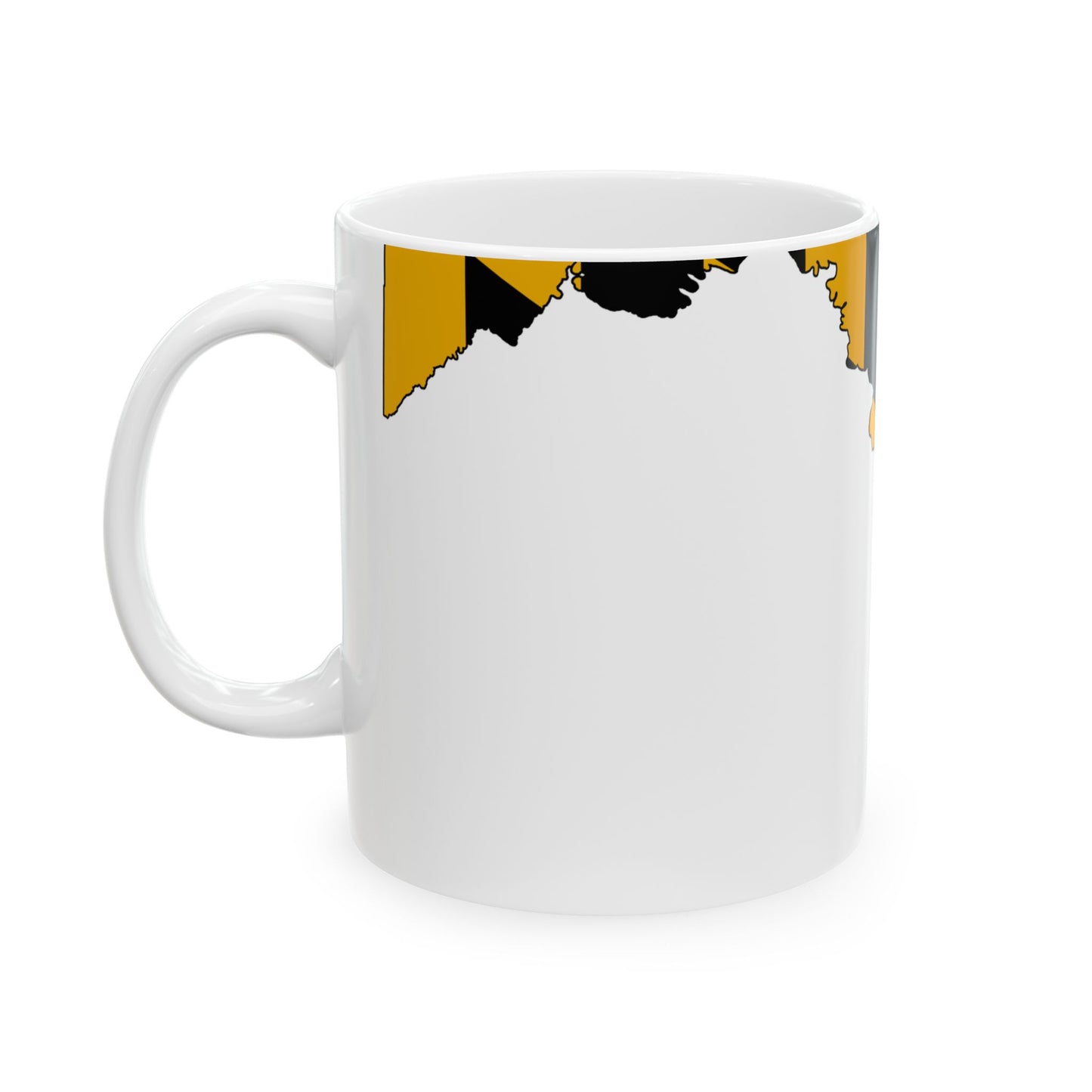 Flag-map of Maryland (United States) White Coffee Mug-Go Mug Yourself
