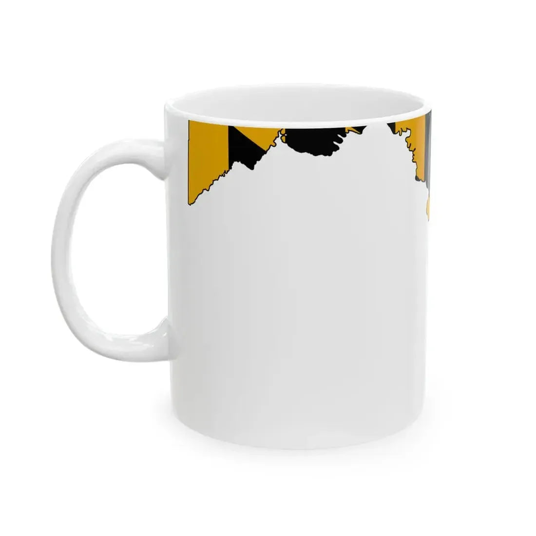 Flag-map of Maryland (United States) White Coffee Mug - Go Mug Yourself