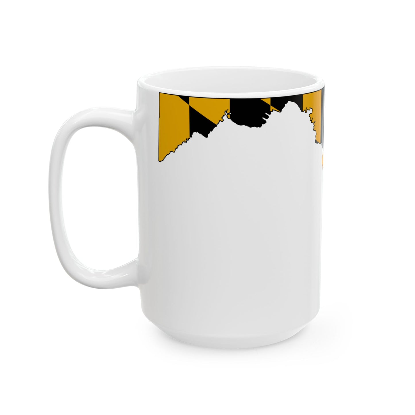 Flag-map of Maryland (United States) White Coffee Mug-Go Mug Yourself