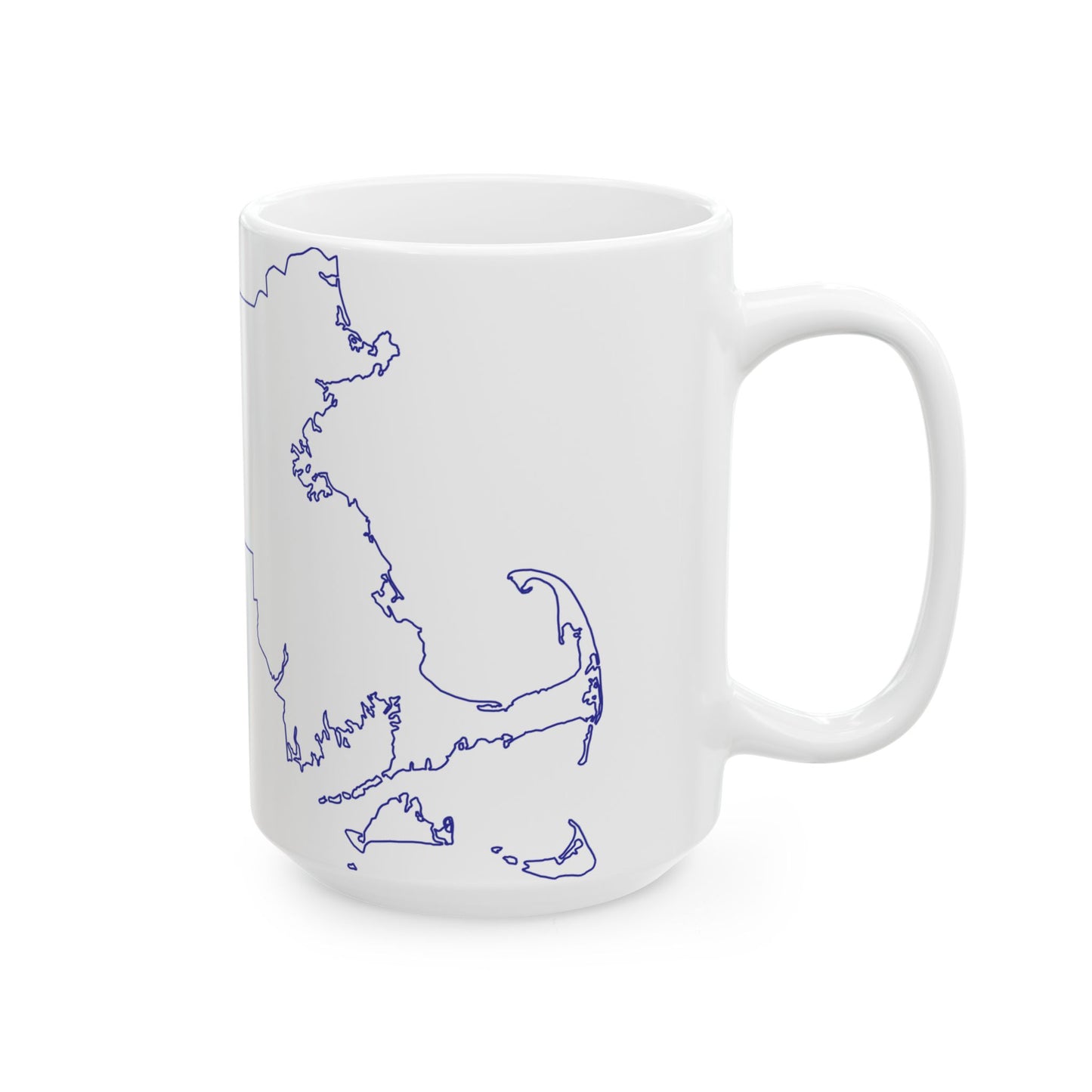 Flag-map of Massachusetts (United States) White Coffee Mug-Go Mug Yourself