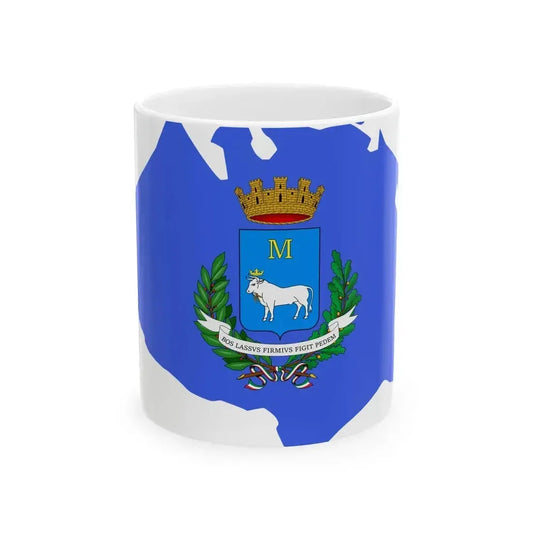 Flag map of Matera (Italy) White Coffee Mug 11oz - Go Mug Yourself