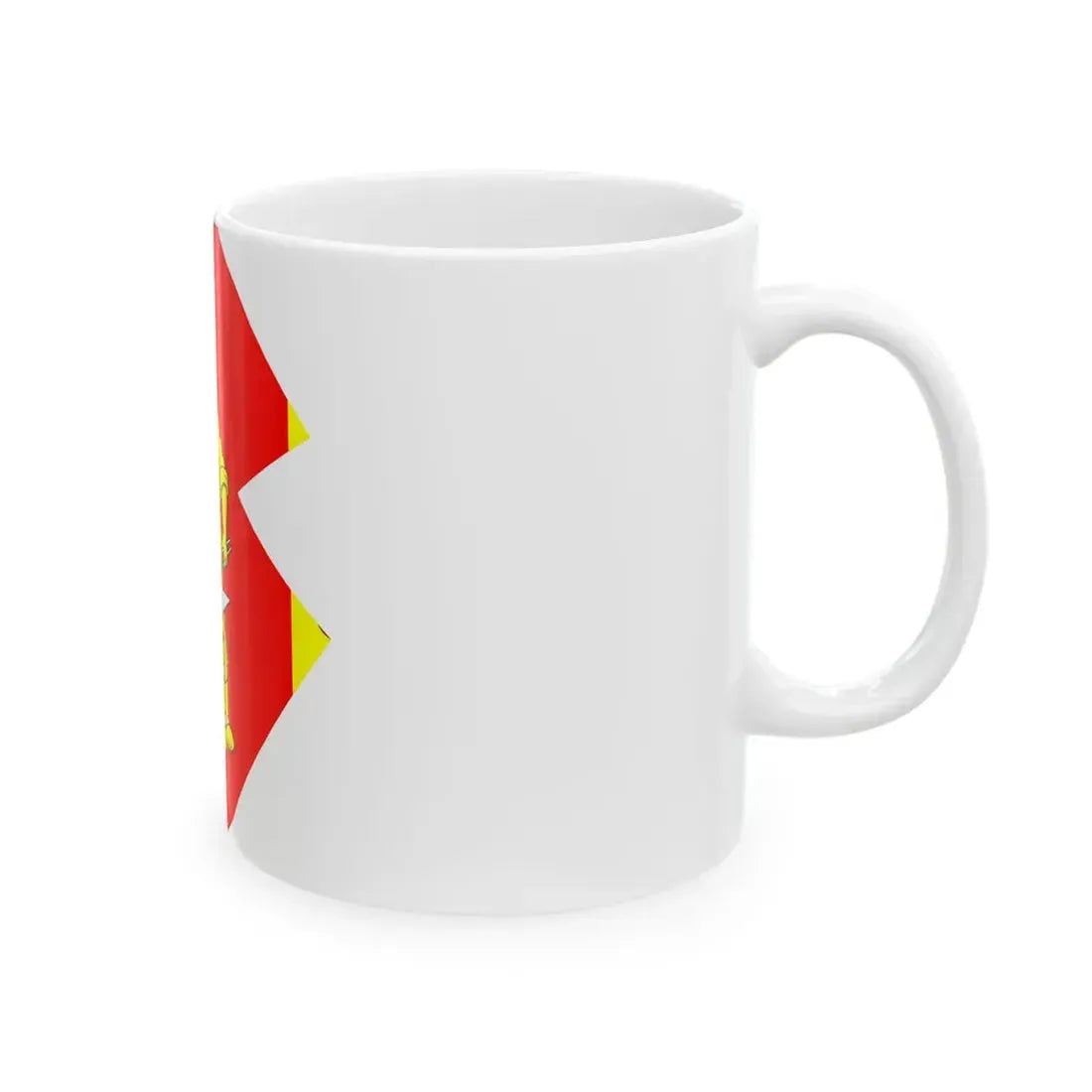 Flag-map of Melallostroy (Russia) White Coffee Mug - Go Mug Yourself