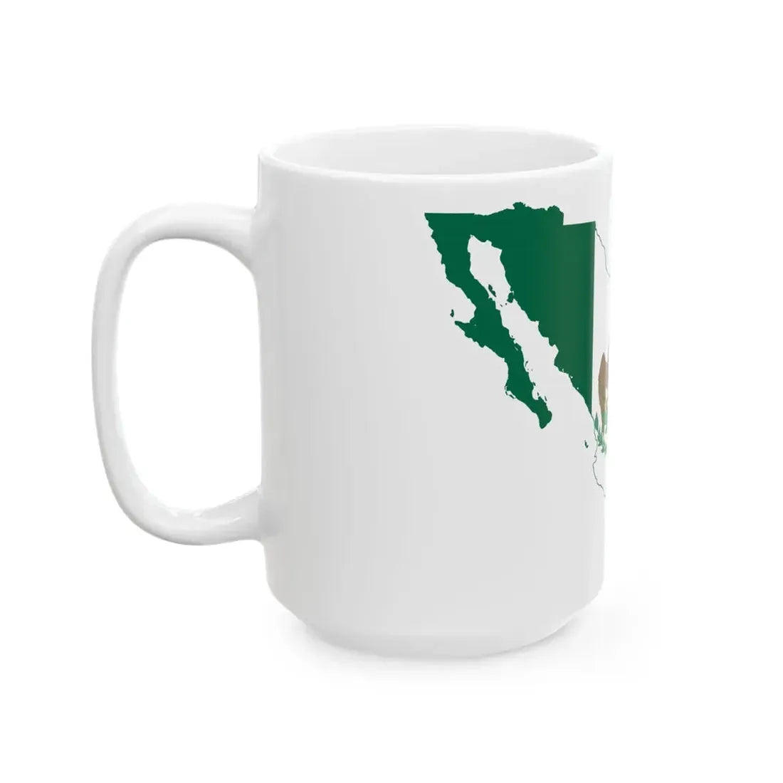 Flag-map of Mexico 1848-1853 (Mexico) White Coffee Mug - Go Mug Yourself