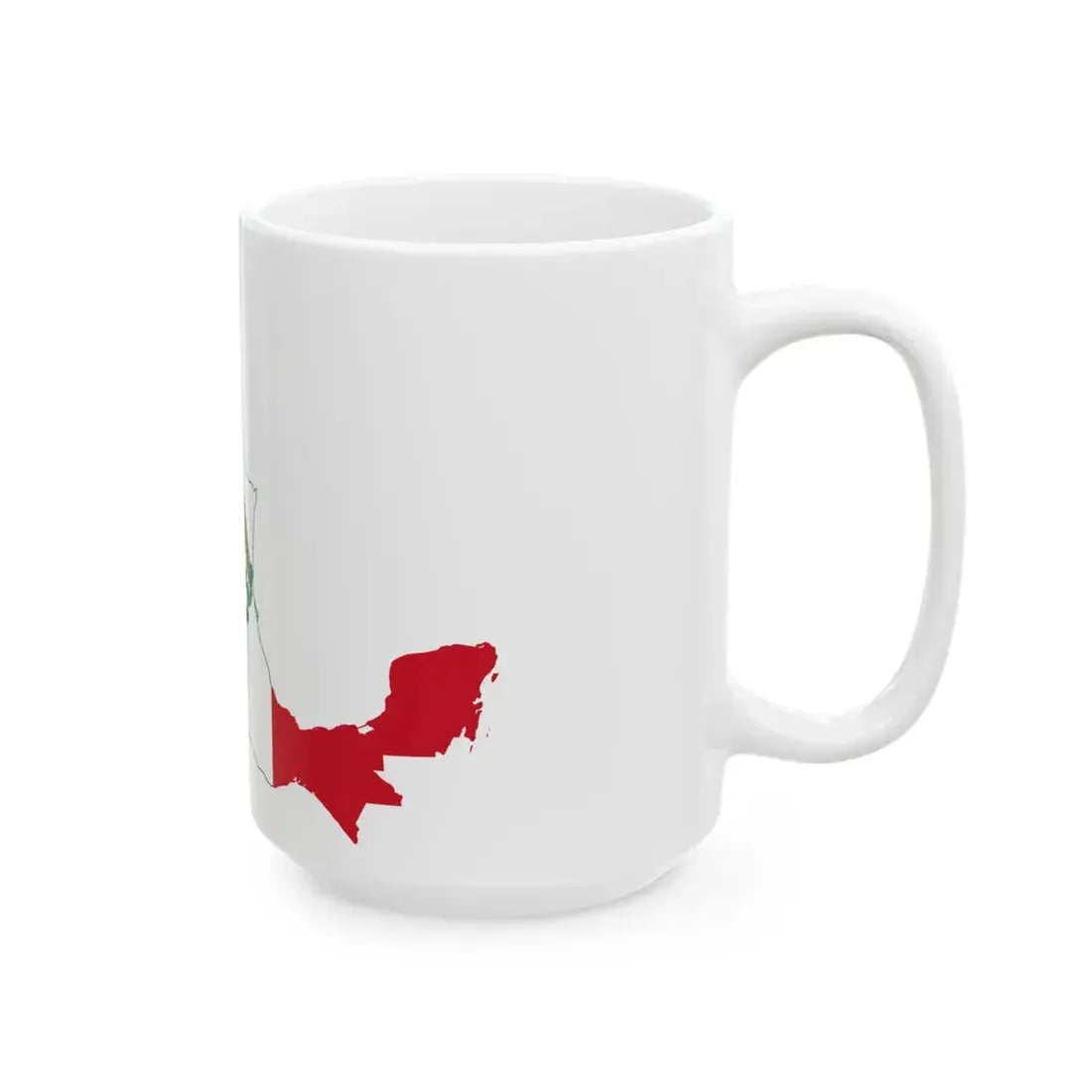 Flag-map of Mexico 1848-1853 (Mexico) White Coffee Mug - Go Mug Yourself