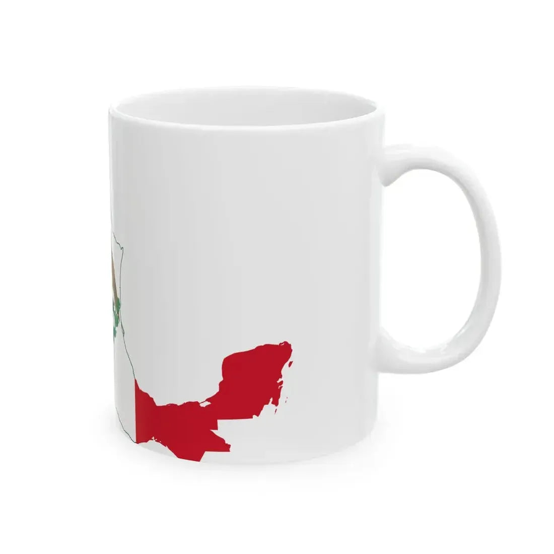 Flag-map of Mexico 1853-1864 1867-1893 (Mexico) White Coffee Mug - Go Mug Yourself