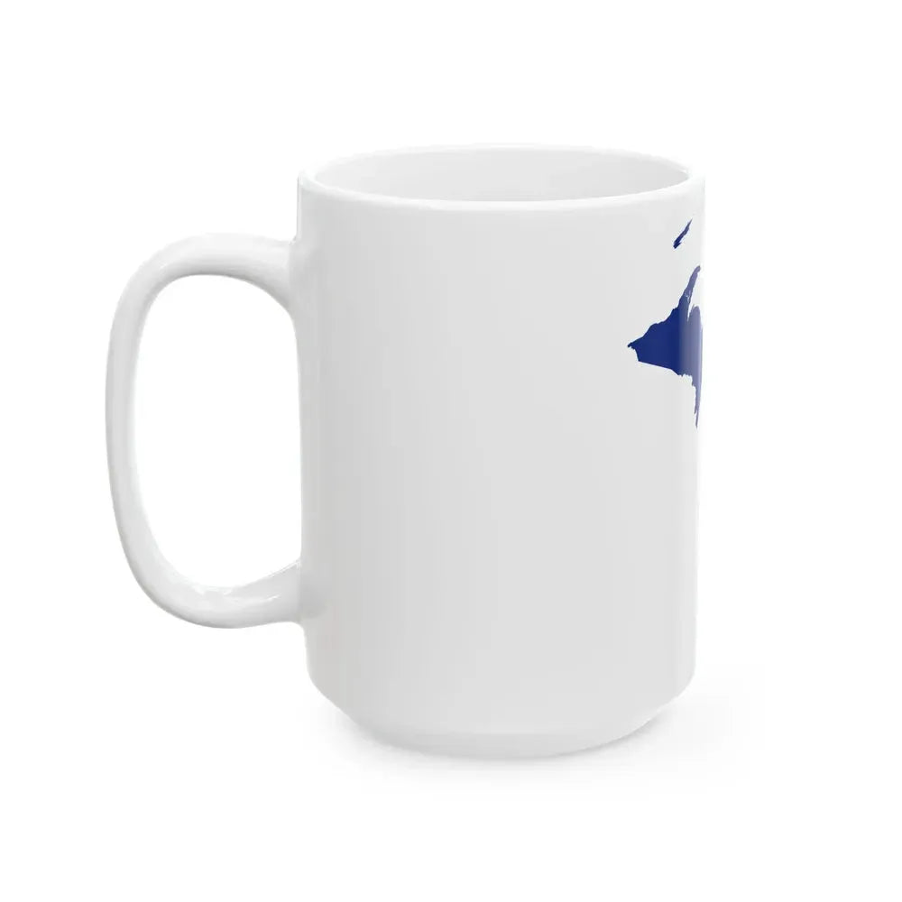 Flag map of Michigan (United States) White Coffee Mug - Go Mug Yourself