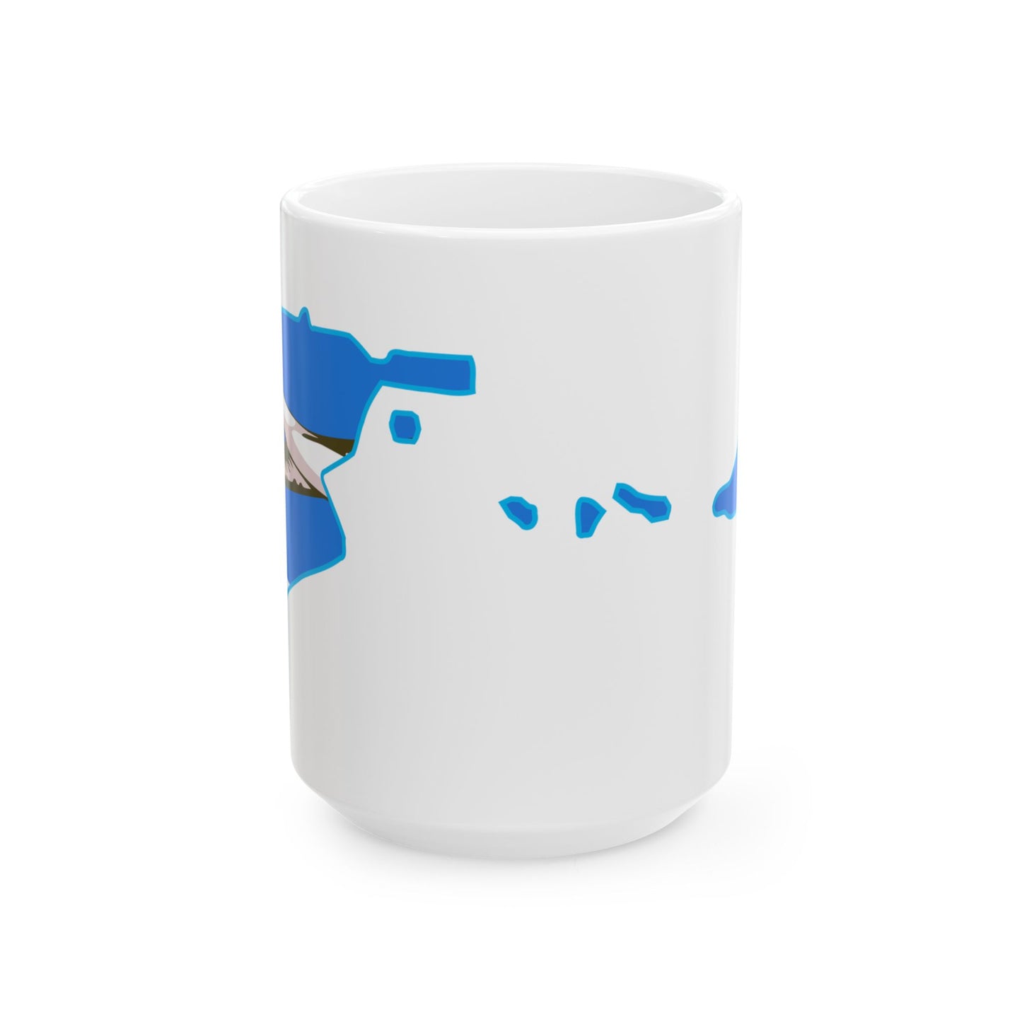 Flag map of Midway Atoll (United States) White Coffee Mug-15oz-Go Mug Yourself