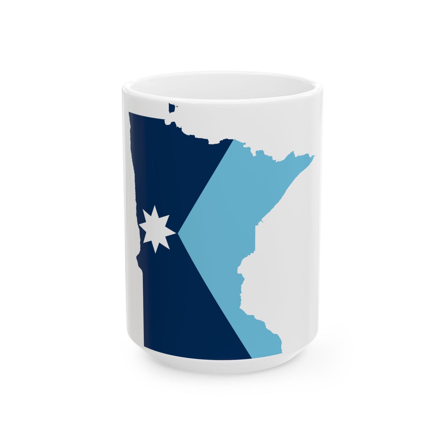 Flag map of Minnesota 2024 (United States) White Coffee Mug-15oz-Go Mug Yourself