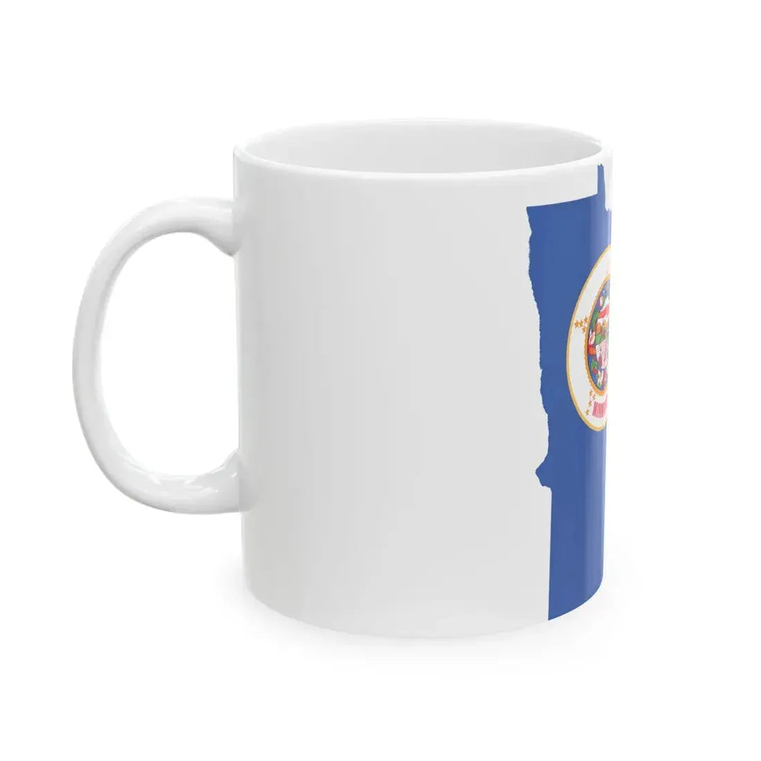 Flag-map of Minnesota alternative version (United States) White Coffee Mug - Go Mug Yourself