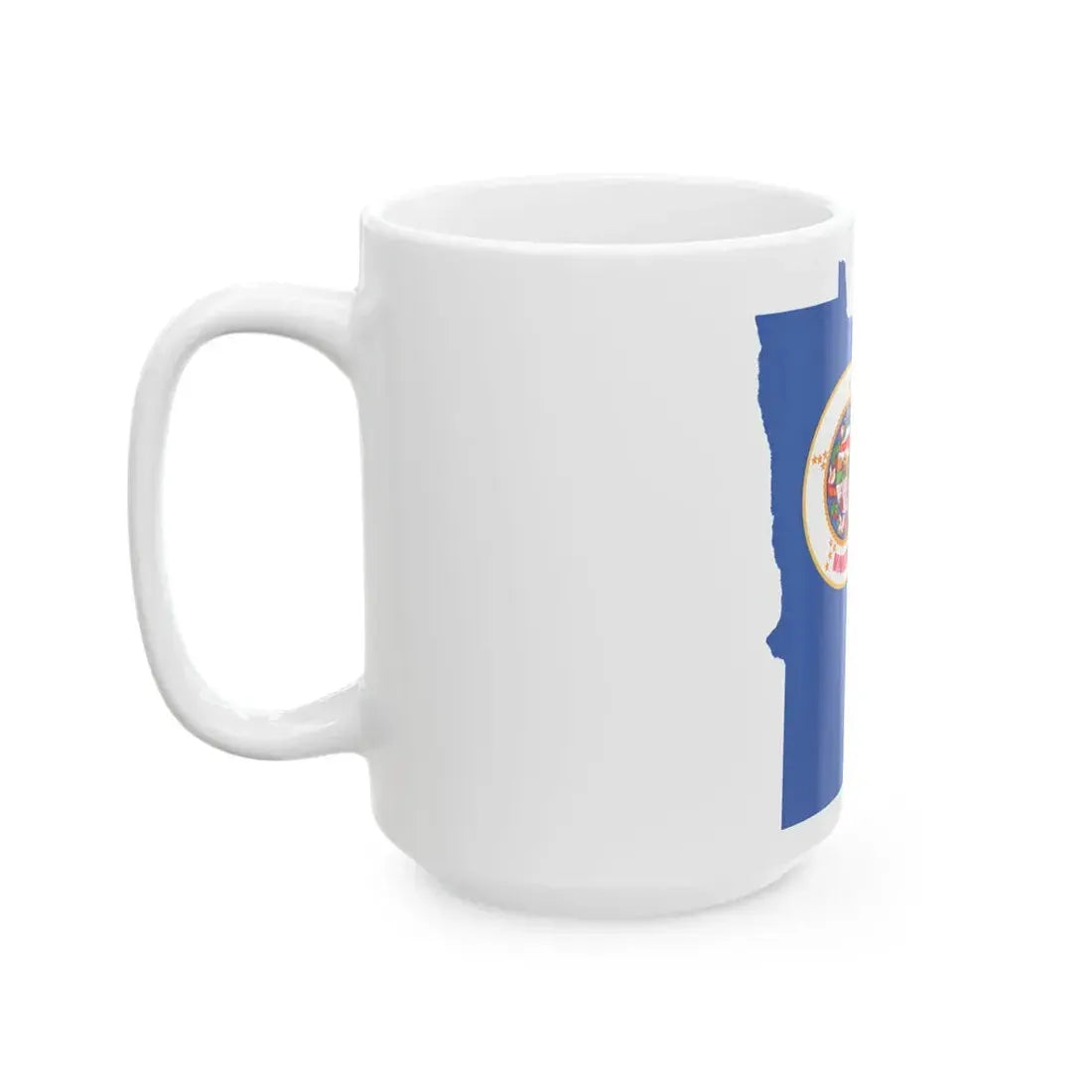 Flag-map of Minnesota alternative version (United States) White Coffee Mug - Go Mug Yourself