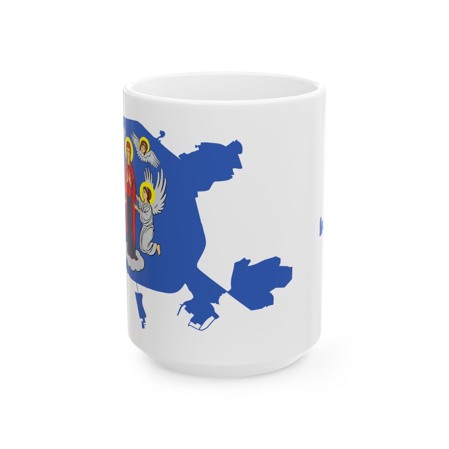 Flag-map of Minsk (Belarus) White Coffee Mug-15oz-Go Mug Yourself