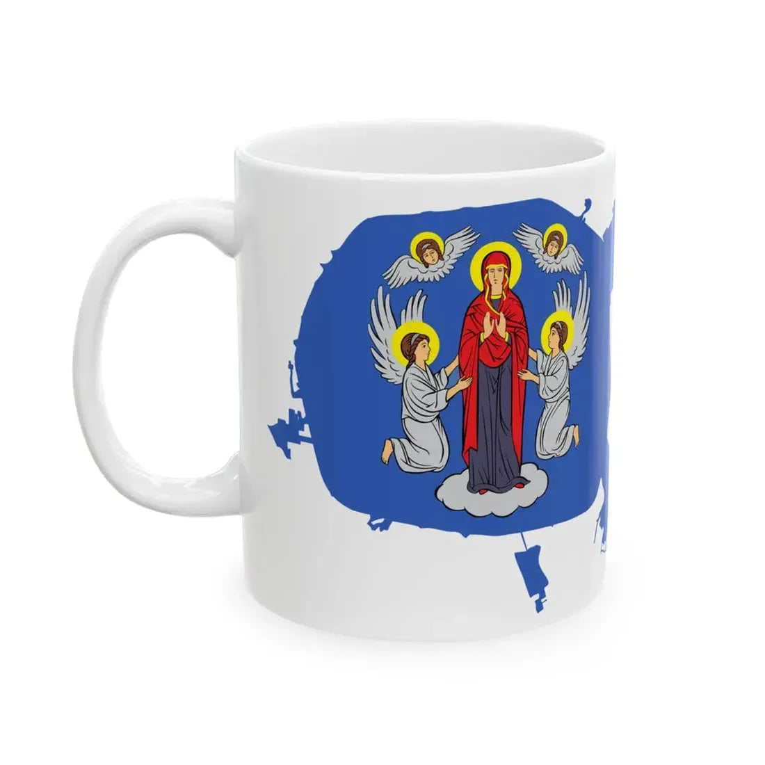 Flag-map of Minsk (Belarus) White Coffee Mug - Go Mug Yourself