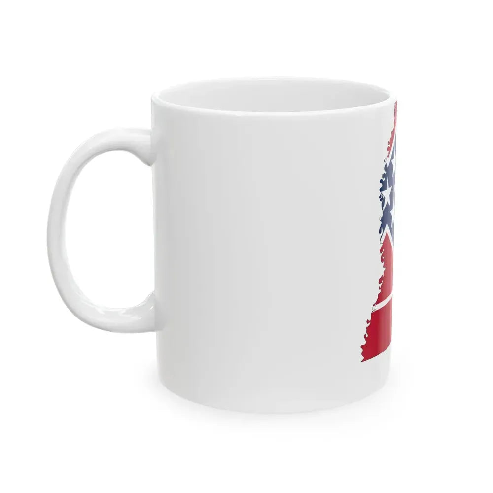 Flag map of Mississippi 1894-2020 (United States) White Coffee Mug - Go Mug Yourself