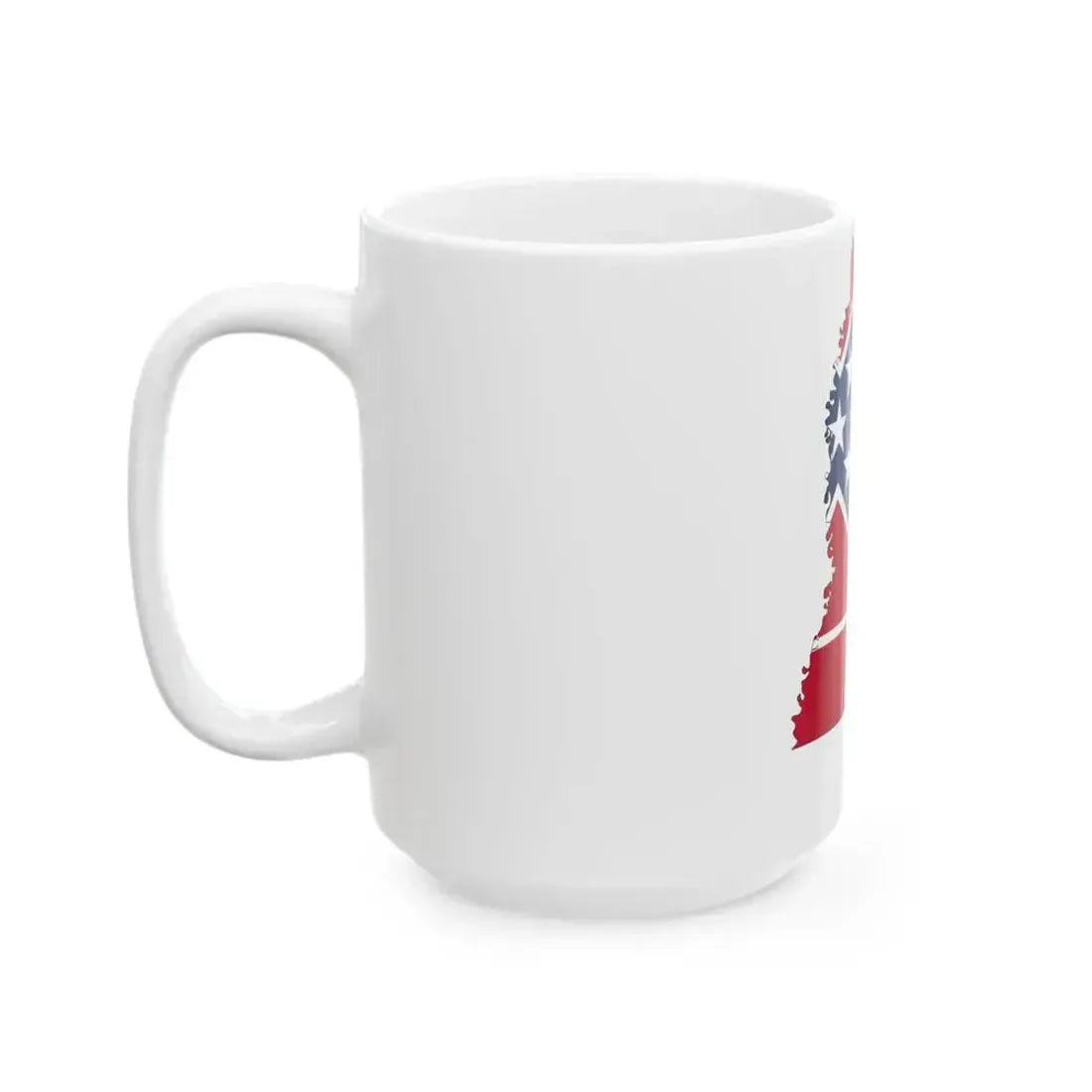 Flag map of Mississippi 1894-2020 (United States) White Coffee Mug - Go Mug Yourself