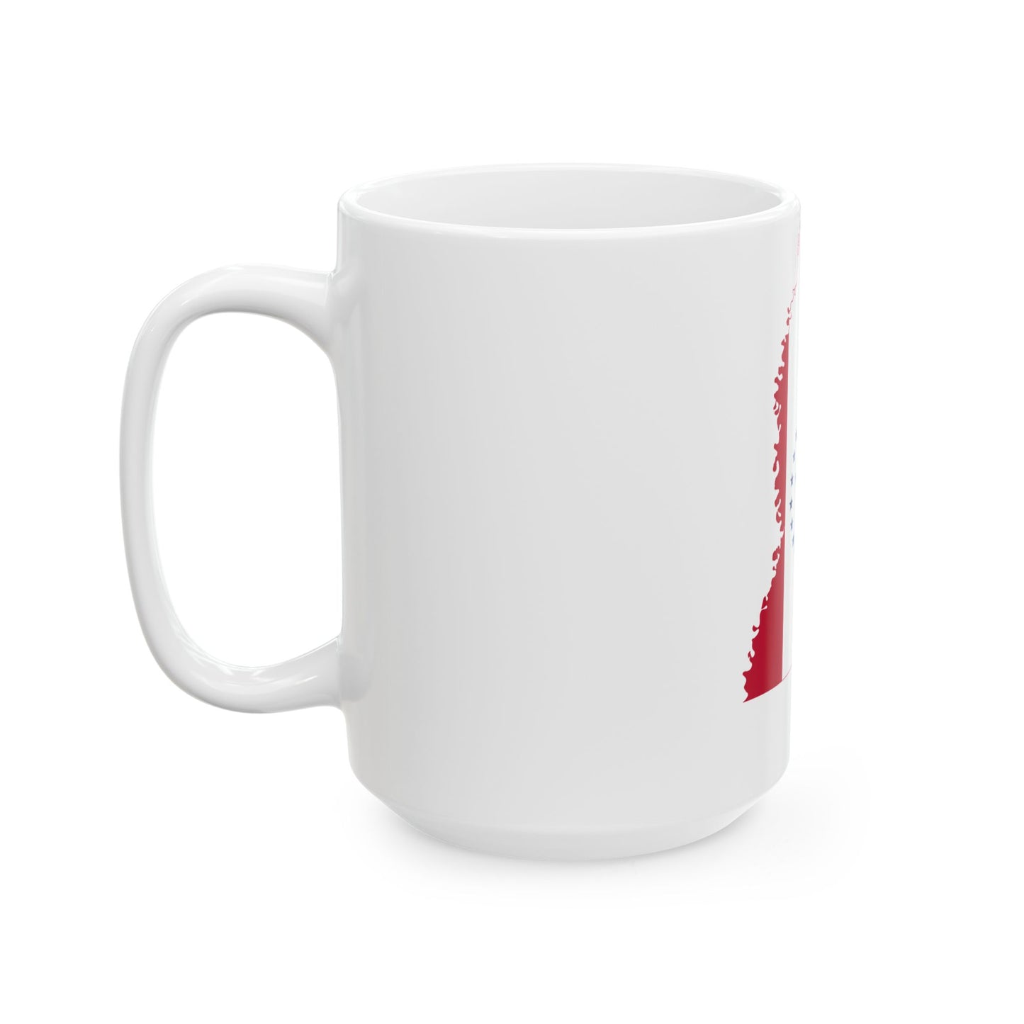Flag map of Mississippi Hospitality Flag (United States) White Coffee Mug-Go Mug Yourself