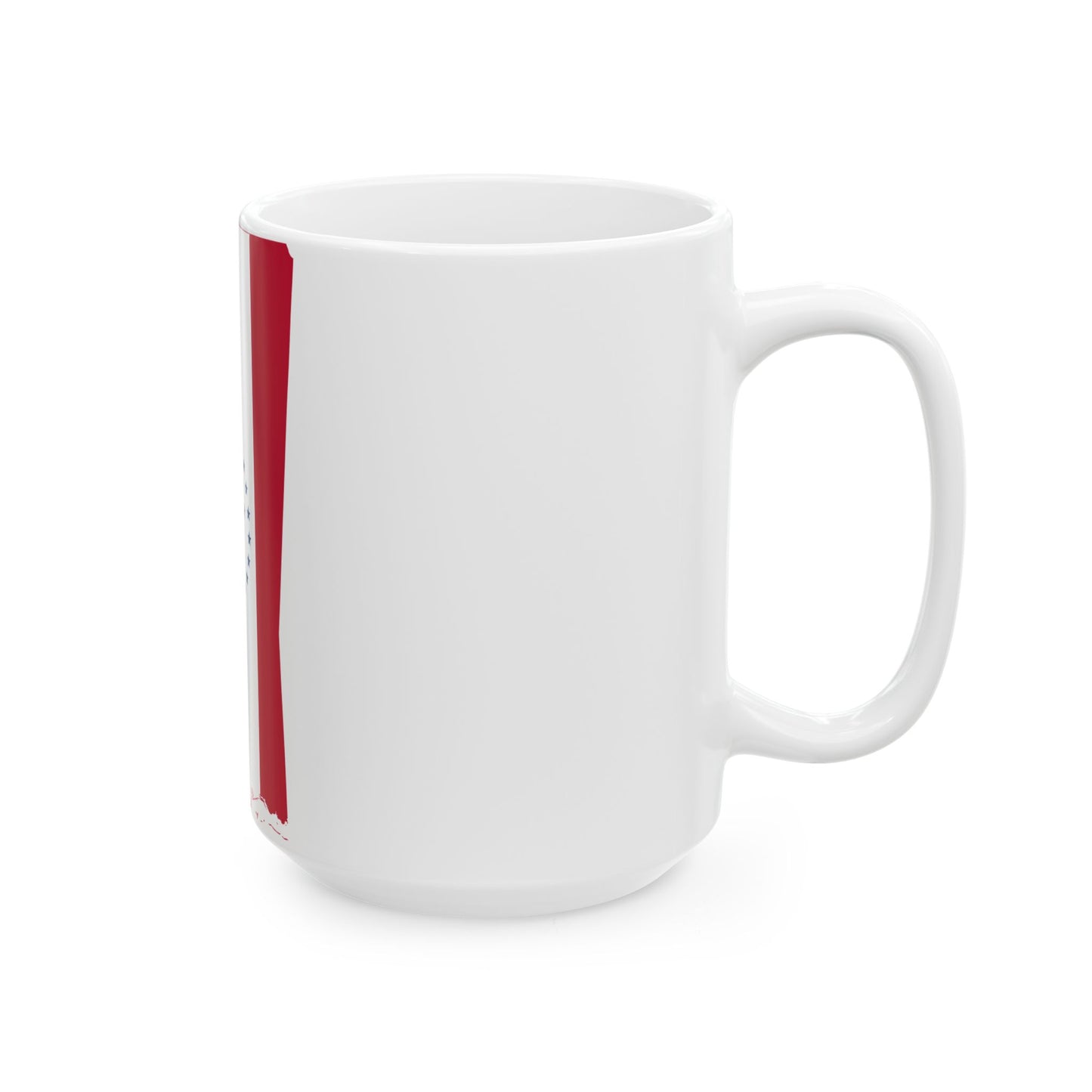 Flag map of Mississippi Hospitality Flag (United States) White Coffee Mug-Go Mug Yourself