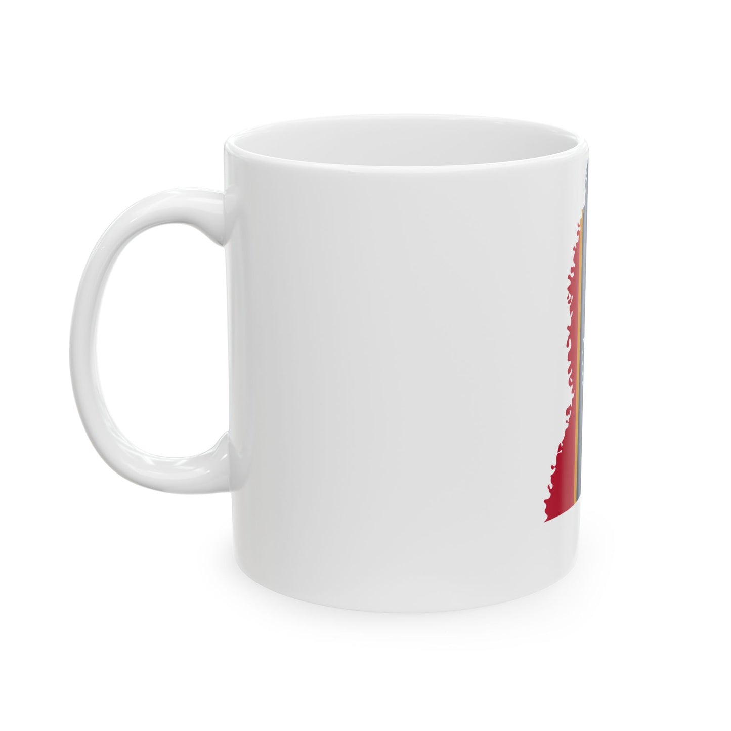 Flag map of Mississippi (United States) White Coffee Mug-Go Mug Yourself